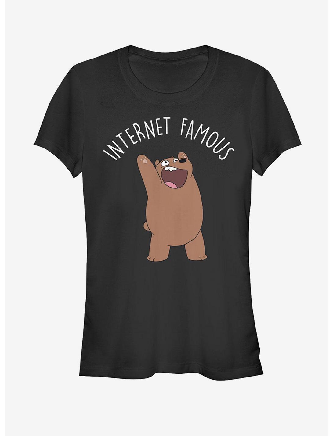 We Bare Bears Grizzly Internet Famous Girls T-Shirt, BLACK, hi-res