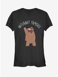 We Bare Bears Grizzly Internet Famous Girls T-Shirt, BLACK, hi-res
