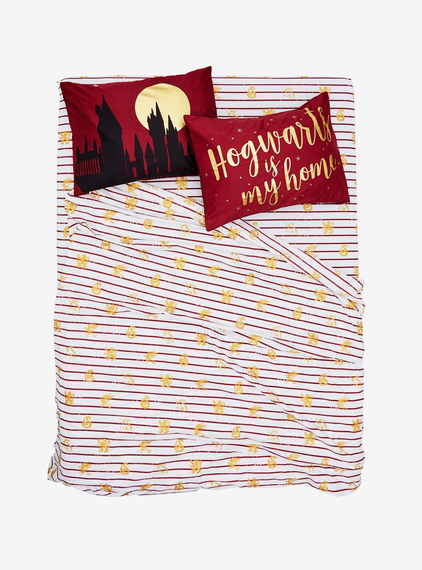 Harry Potter Hogwarts Crest Striped Full Sheet Set, , hi-res
