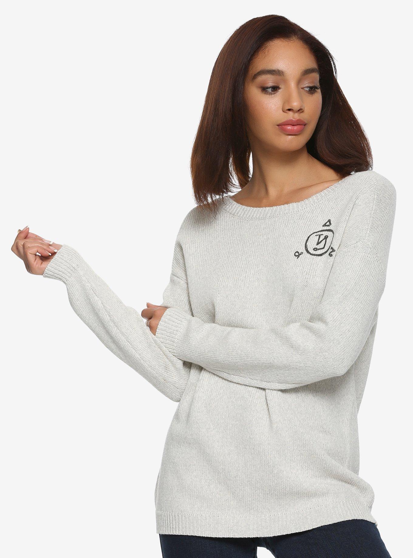 Supernatural Castiel Wings Girls Sweater Hot Topic Exclusive, OATMEAL, hi-res