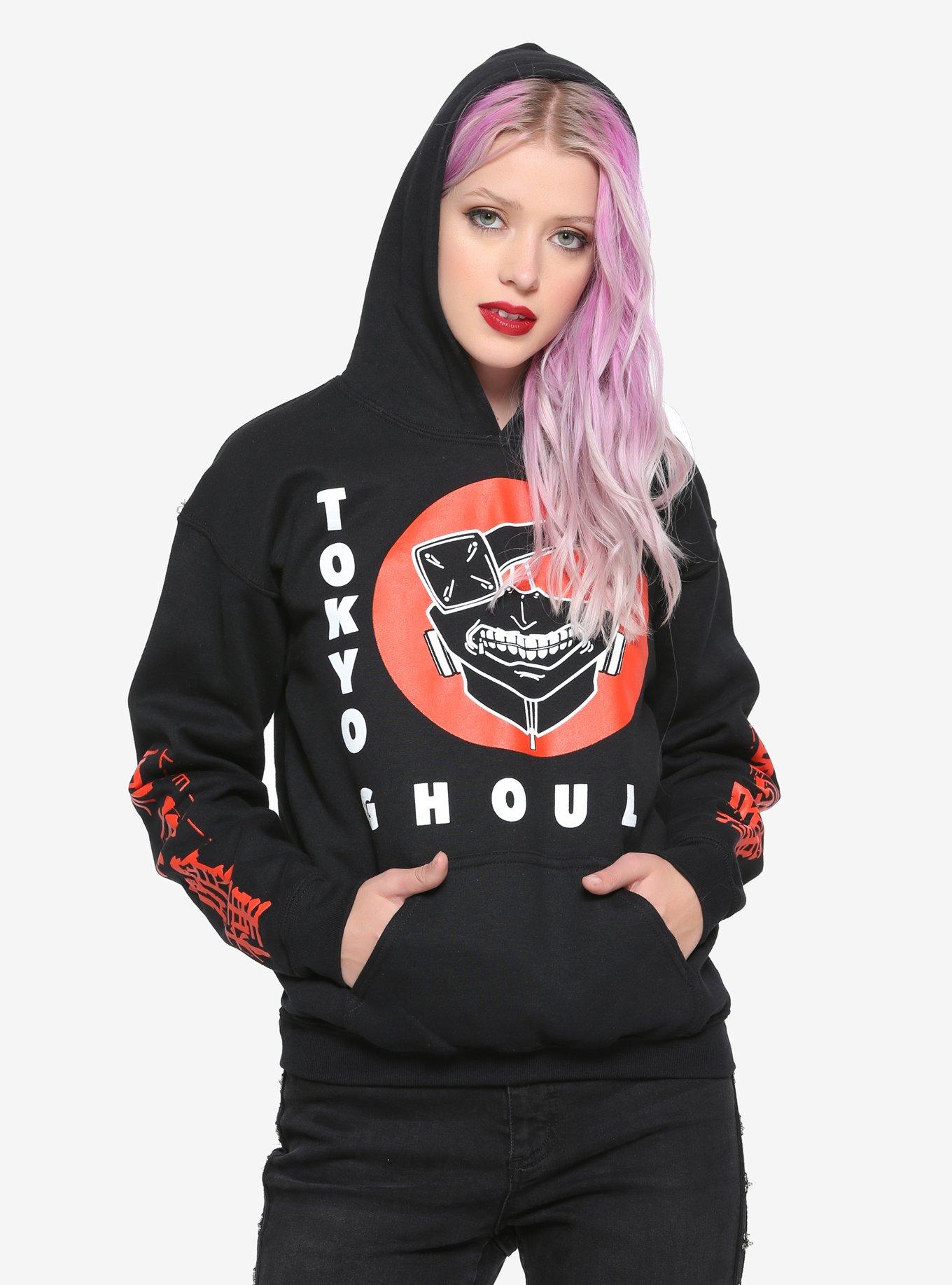 Tokyo Ghoul Kaneki Mask Girls Hoodie, BLACK, hi-res