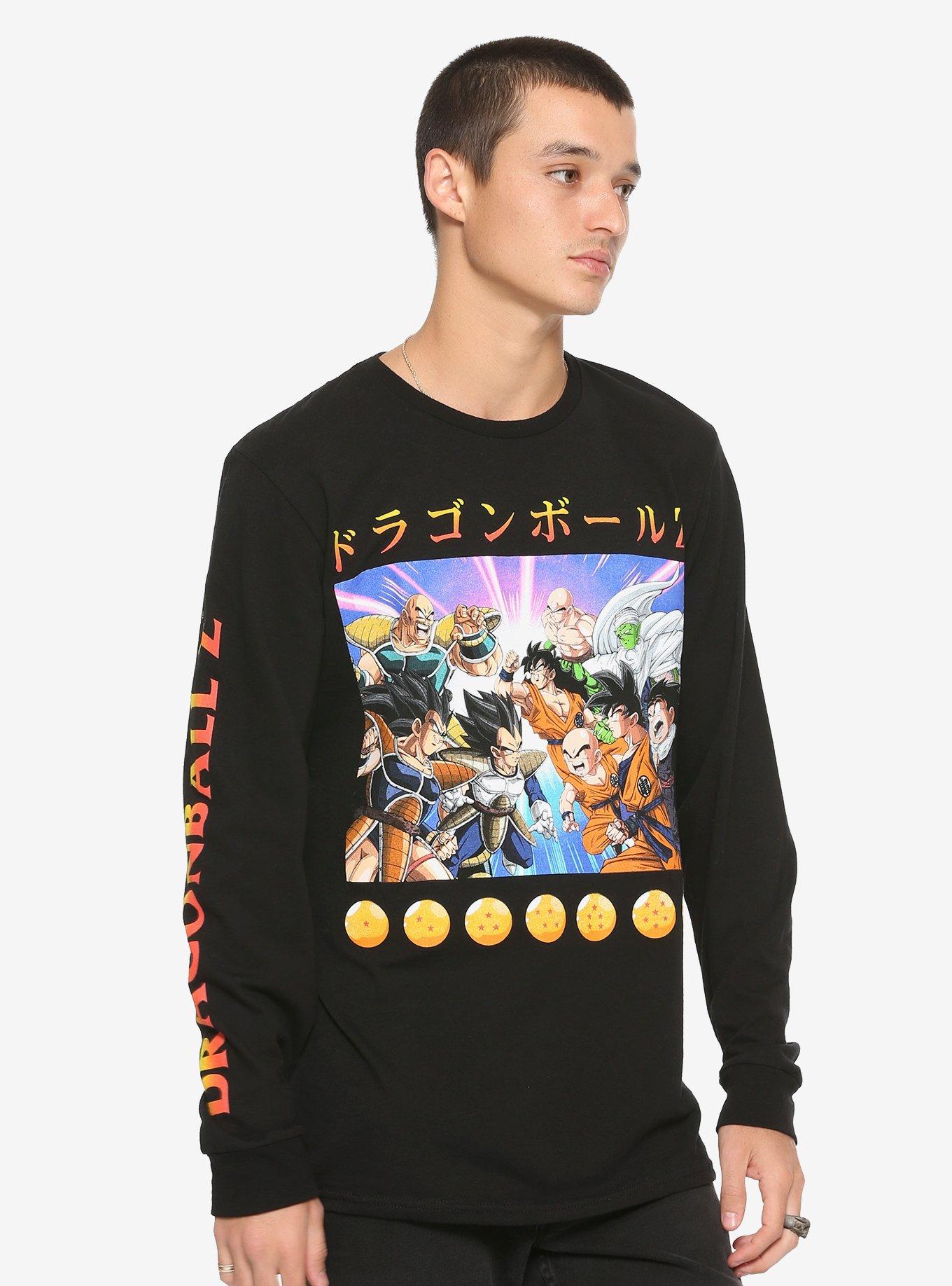 Dragon Ball Z Battle Long-Sleeve T-Shirt Hot Topic Exclusive, BLACK, hi-res