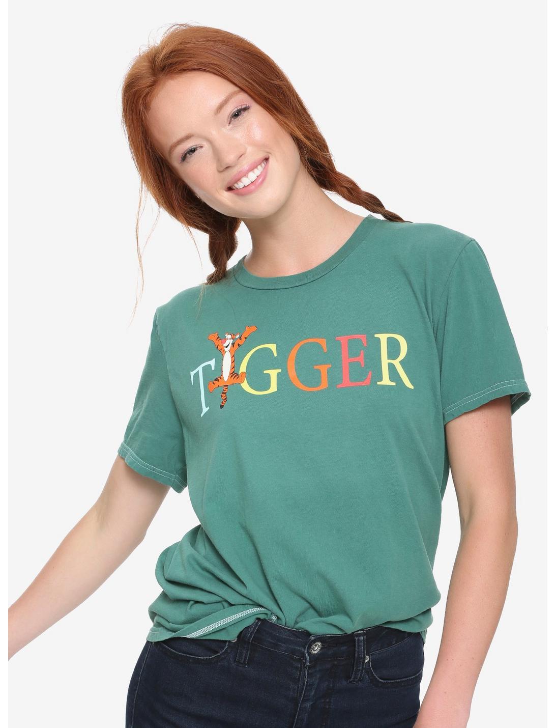 Disney Winnie The Pooh Tigger Pigment Dye Womens Tee - BoxLunch Exclusive, GREEN, hi-res