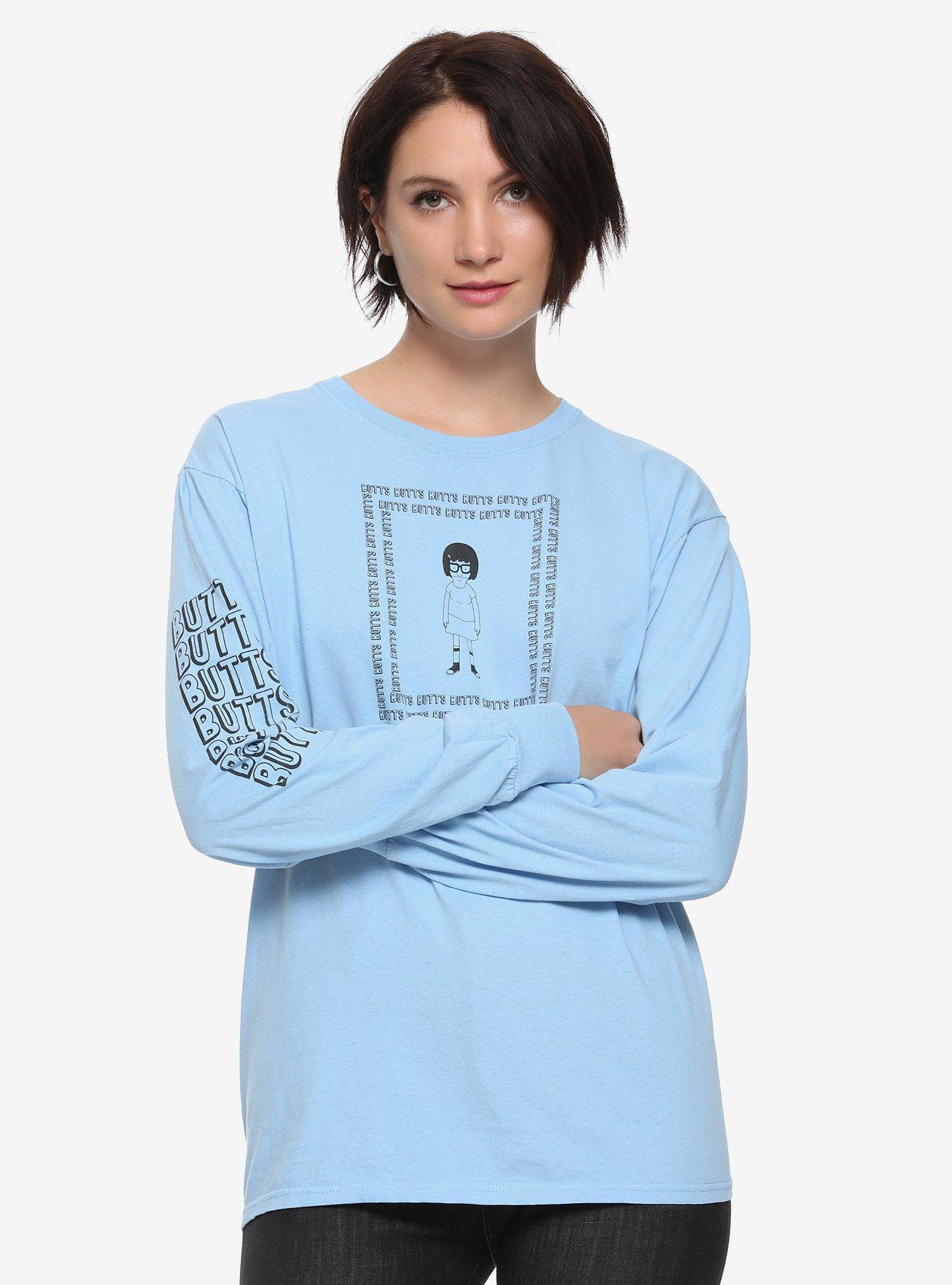 Bob's Burgers Tina Butts Womens Long Sleeve T-Shirt - BoxLunch Exclusive, BLUE, hi-res