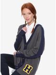 Harry Potter Hogwarts Patch Cardigan - BoxLunch Exclusive, GREY, hi-res
