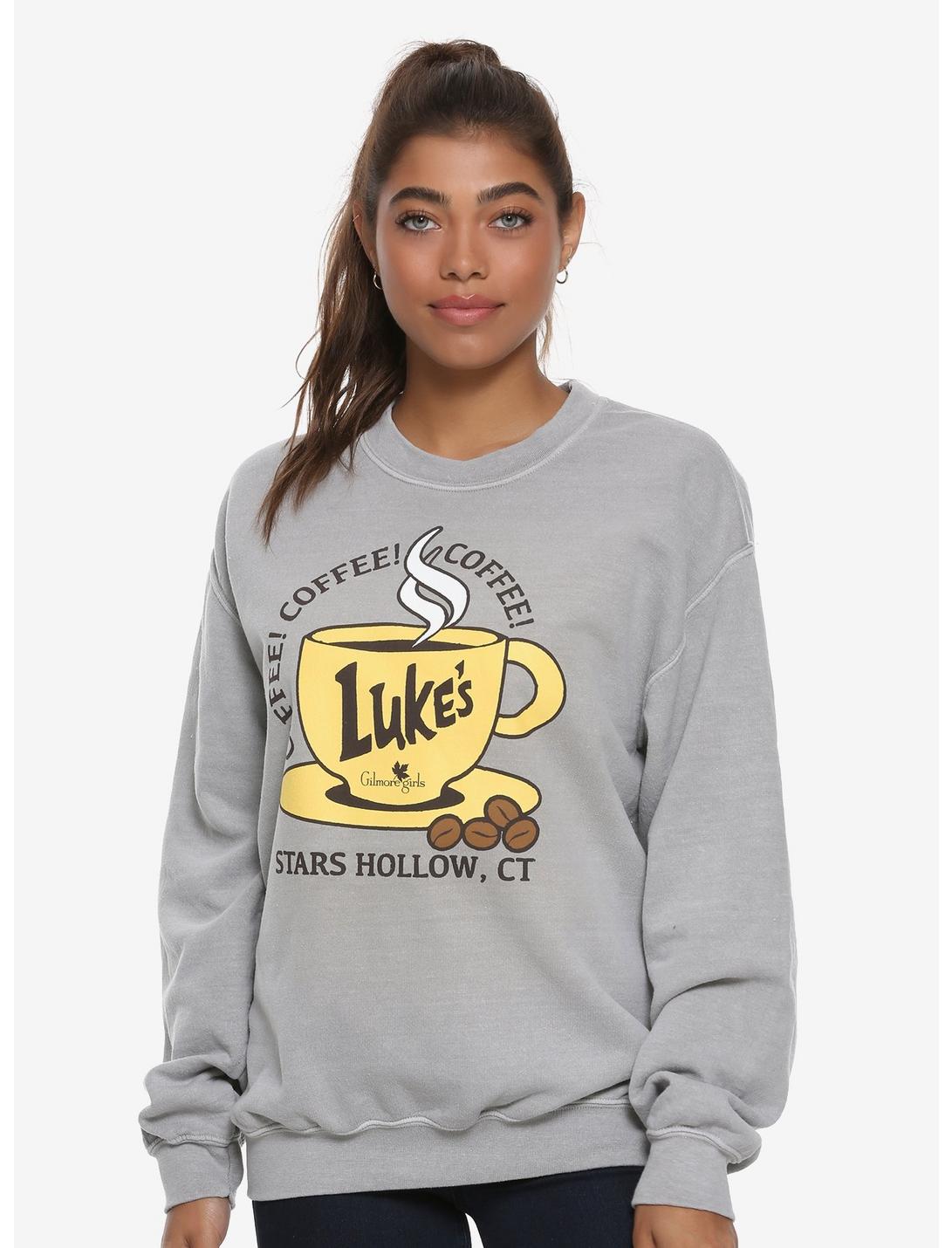Gilmore Girls Luke's Coffee Womens Sweatshirt - BoxLunch Exclusive, NATURAL, hi-res