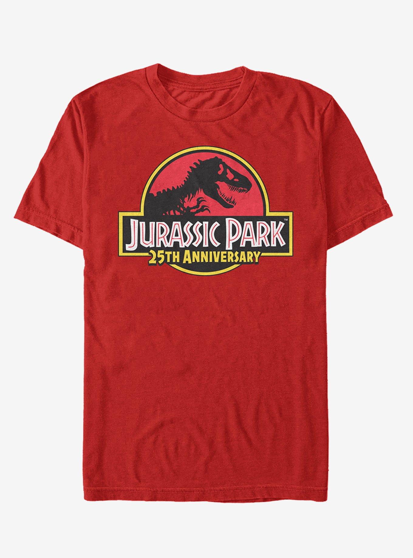 Jurassic Park Red 25th Anniversary Logo T-Shirt