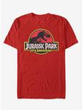 Jurassic Park Red 25th Anniversary Logo T-Shirt, RED, hi-res