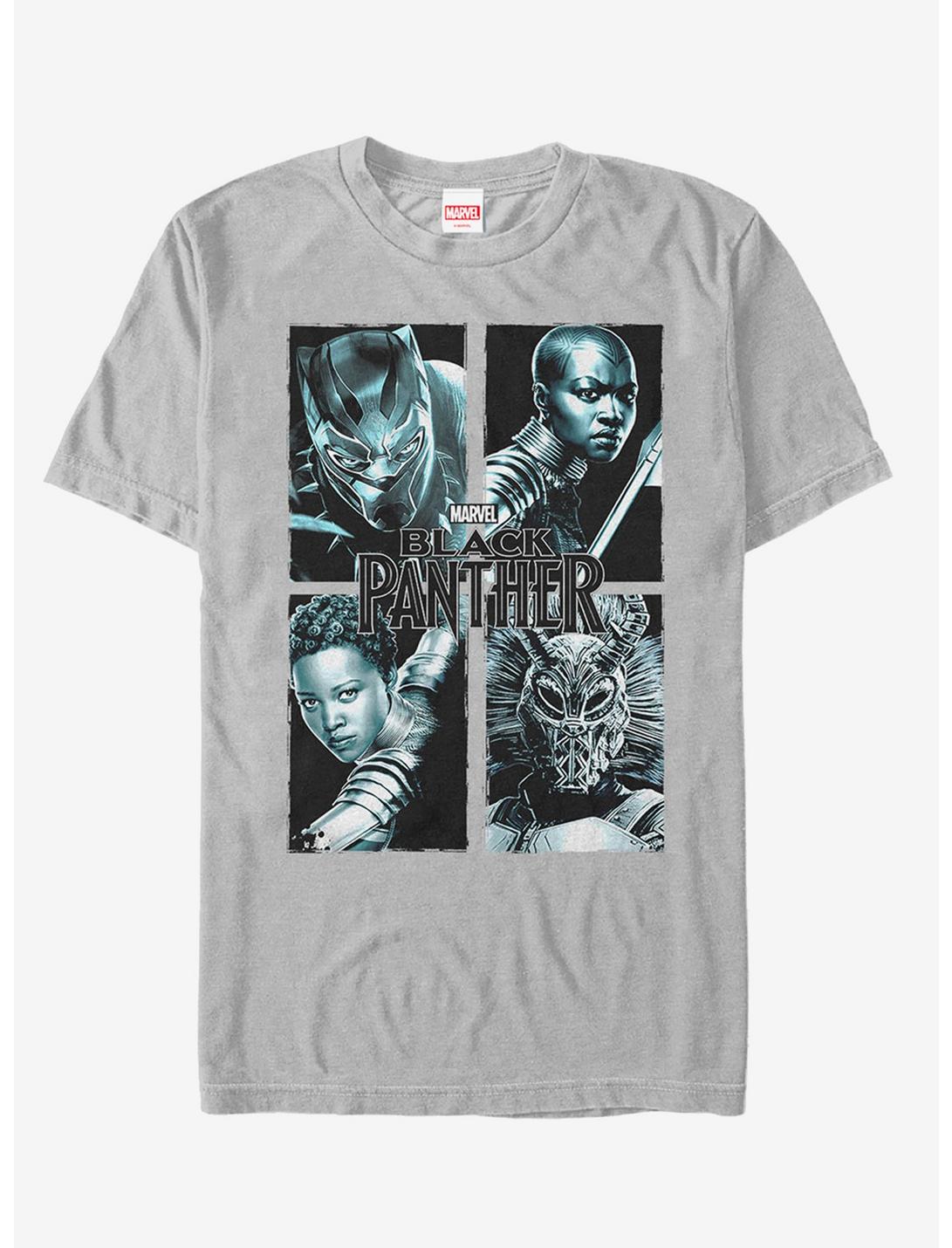 Marvel Black Panther 2018 Character Panel T-Shirt, SILVER, hi-res