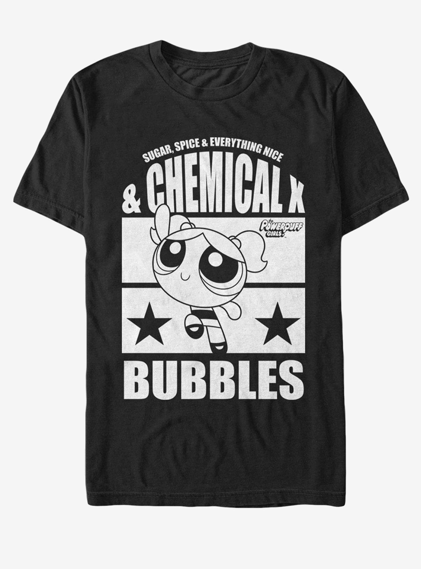 The Powerpuff Girls Chemical X Bubbles T-Shirt, BLACK, hi-res