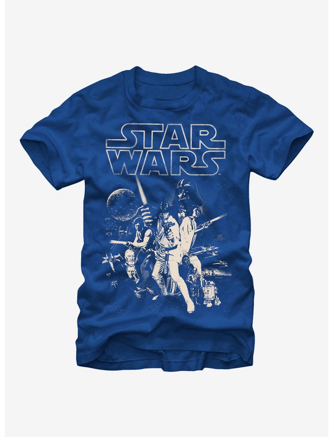 Star Wars Classic Poster T-Shirt, ROYAL, hi-res