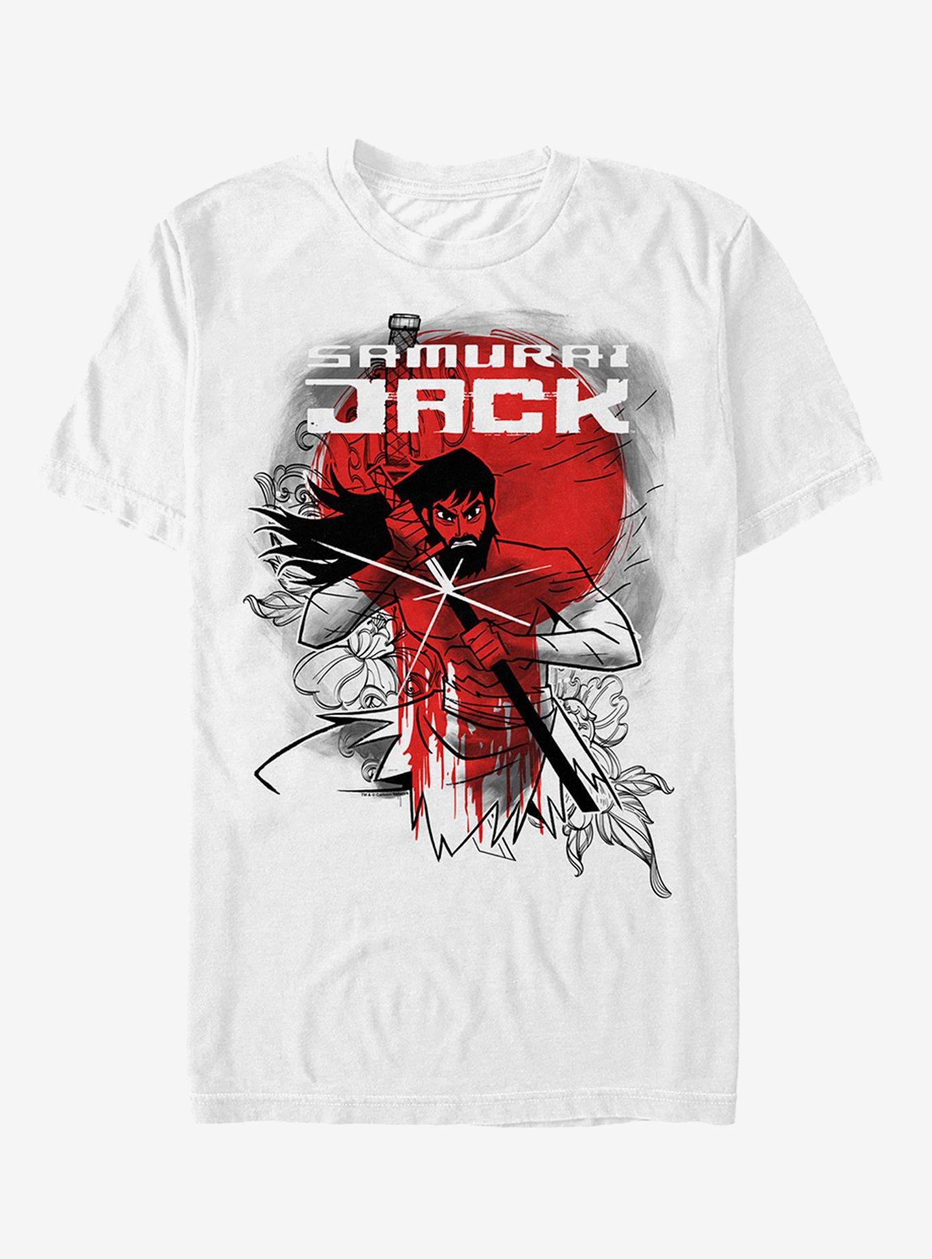 Samurai Jack Solar Eclipse T-Shirt, WHITE, hi-res