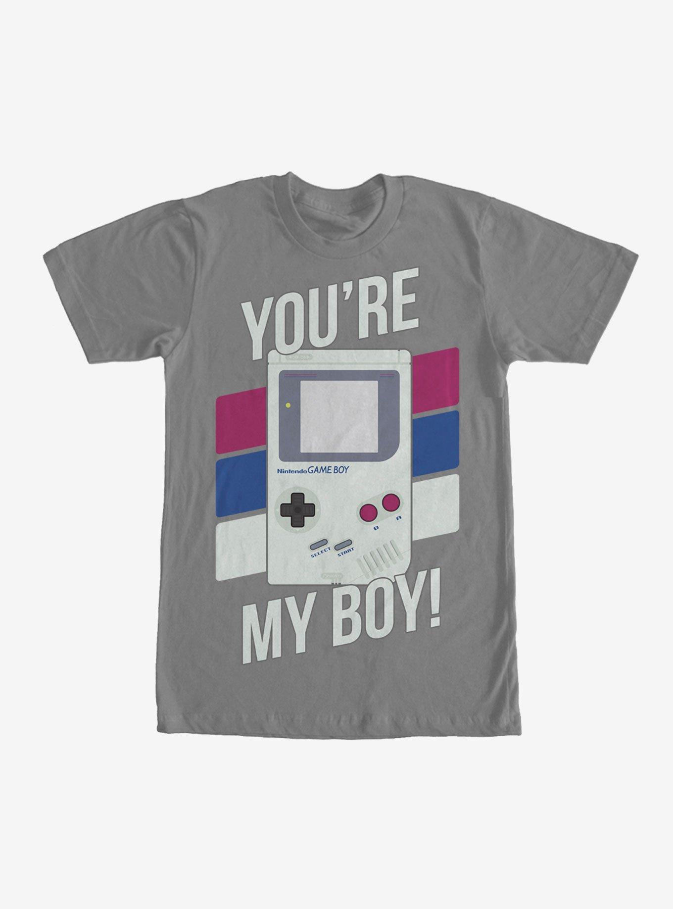 Nintendo Striped Game Boy You're My Boy T-Shirt, CHARCOAL, hi-res
