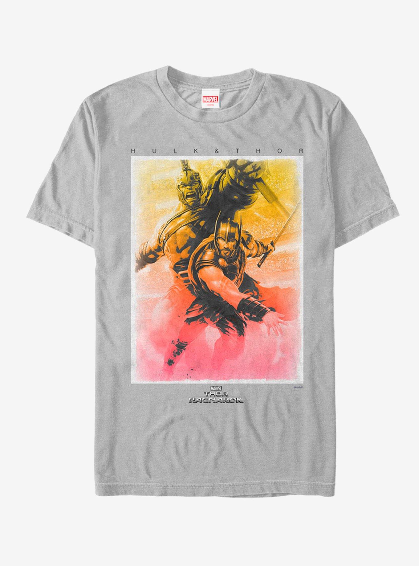 Marvel Thor: Ragnarok Hulk Watercolor Print T-Shirt, SILVER, hi-res