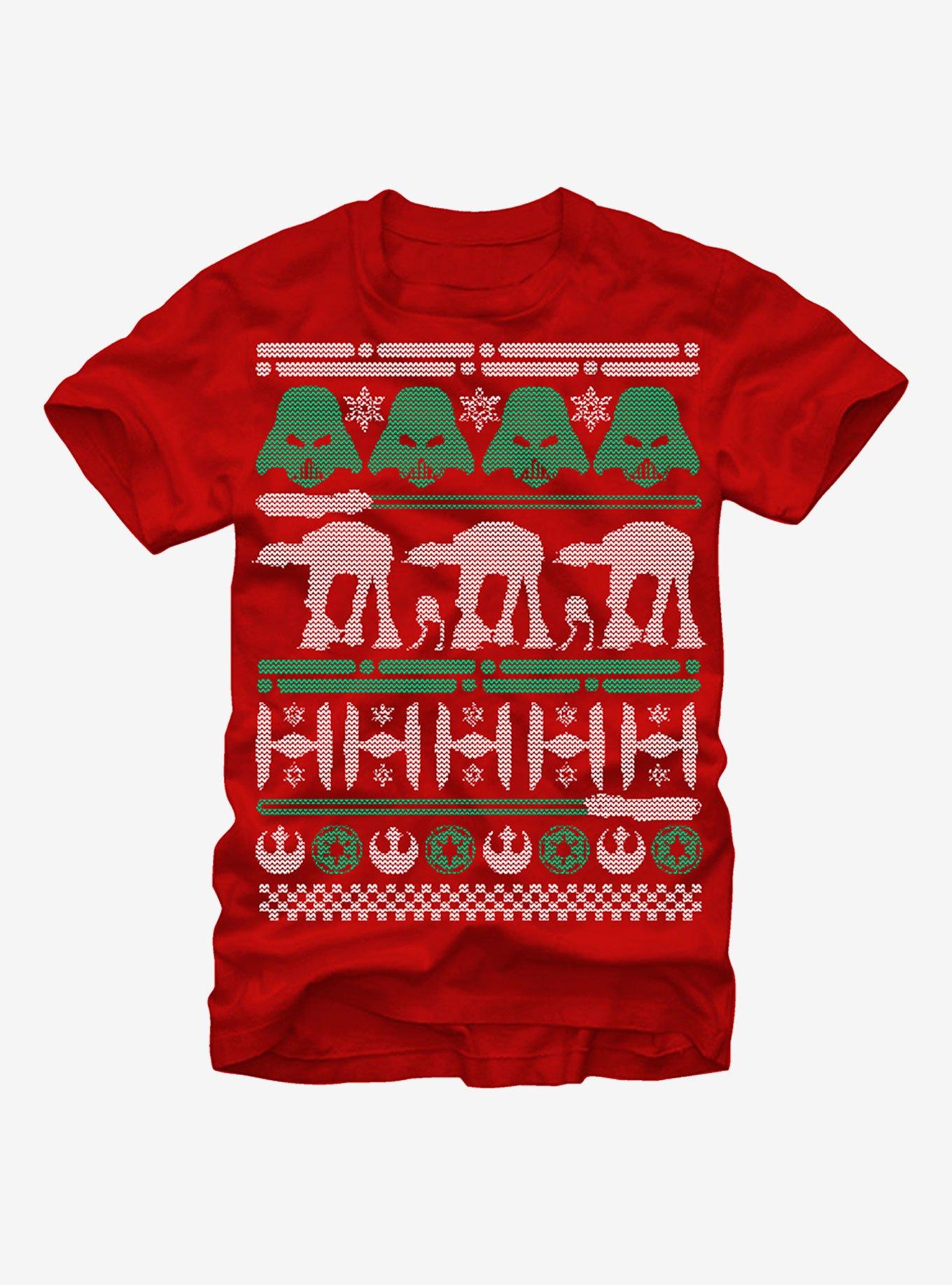 Star Wars Ugly Christmas Sweater T-Shirt, RED, hi-res