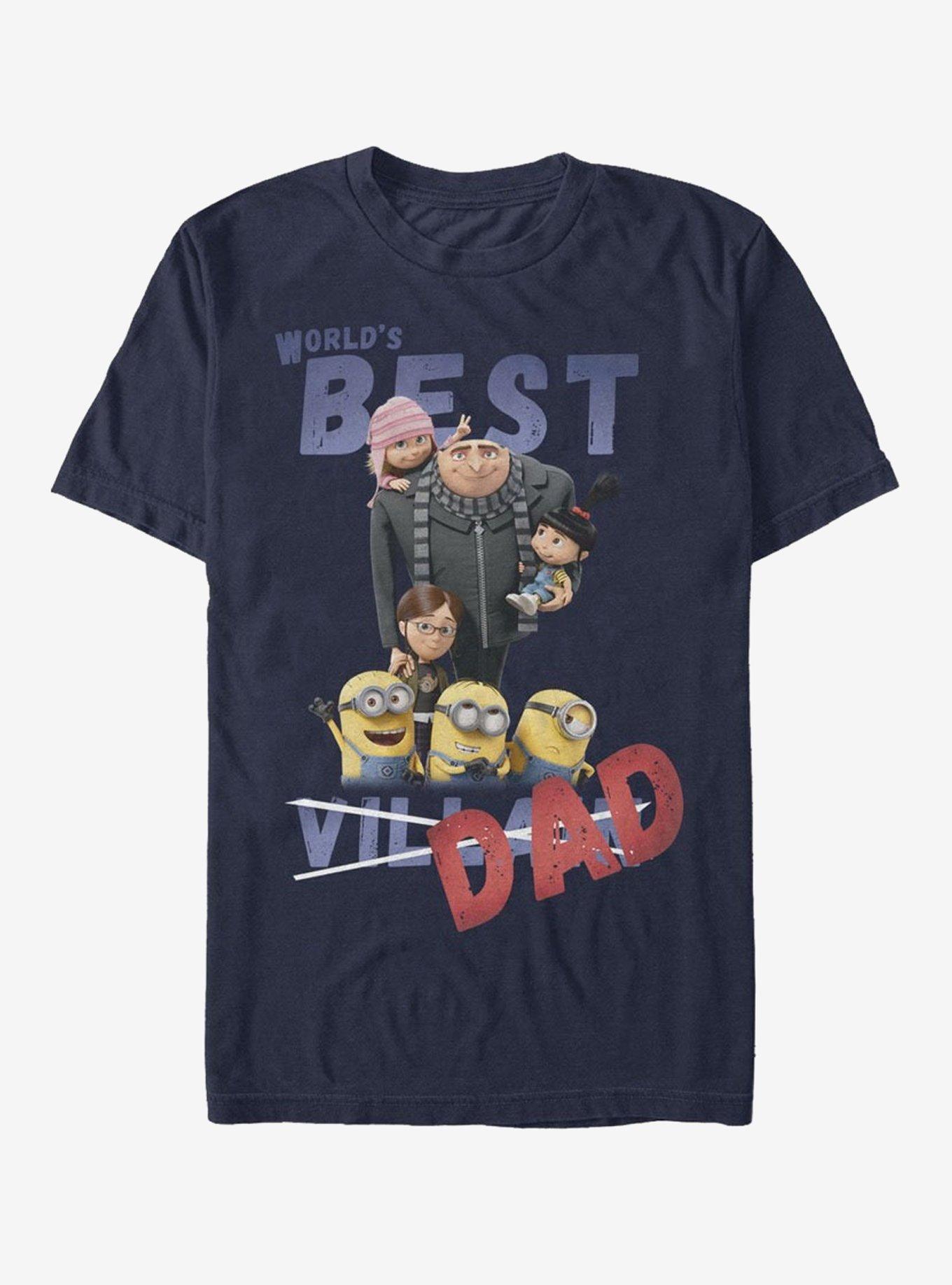 Despicable Me World's Best Villain Dad T-Shirt, NAVY, hi-res