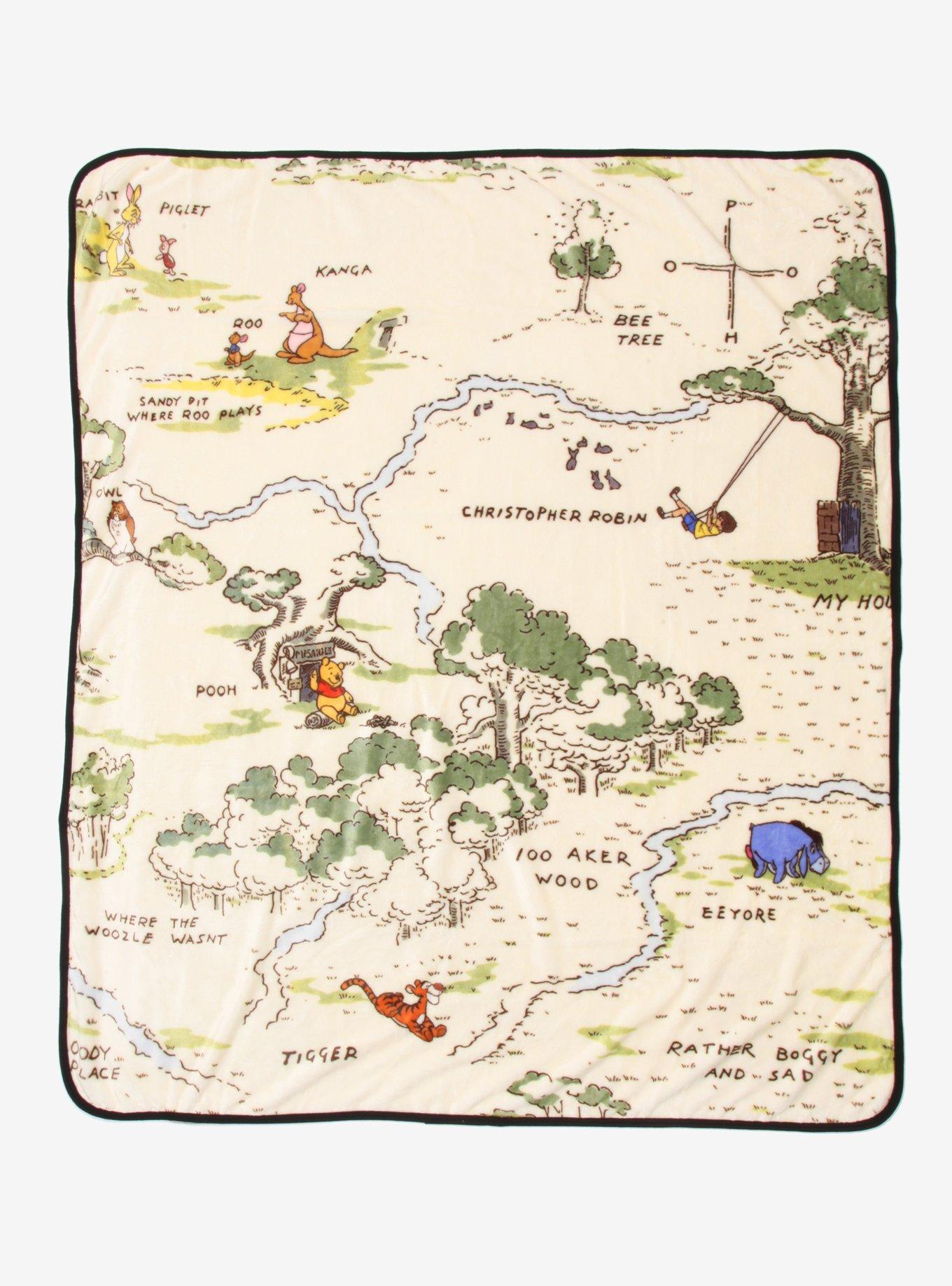 Disney Winnie The Pooh Hundred Acre Wood Throw Blanket, , hi-res