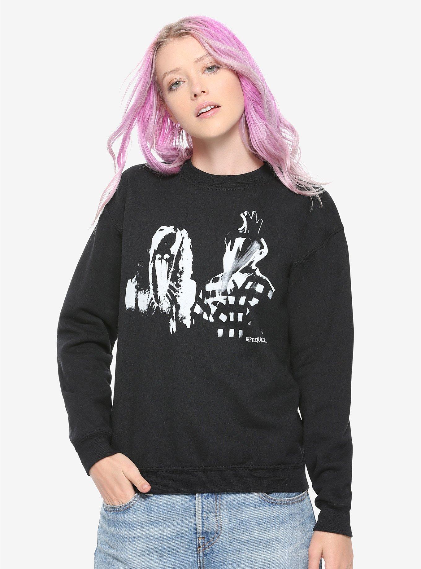 Beetlejuice Maitlands We're Dead Girls Sweatshirt, BLACK, hi-res