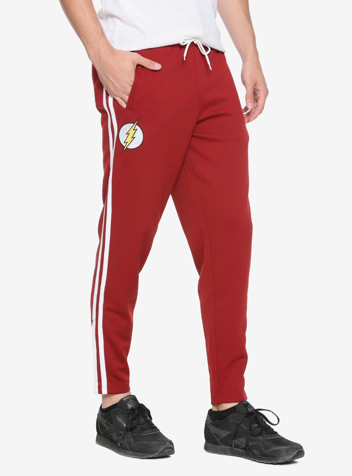 DC Comics The Flash Track Pants - BoxLunch Exclusive, RED, hi-res