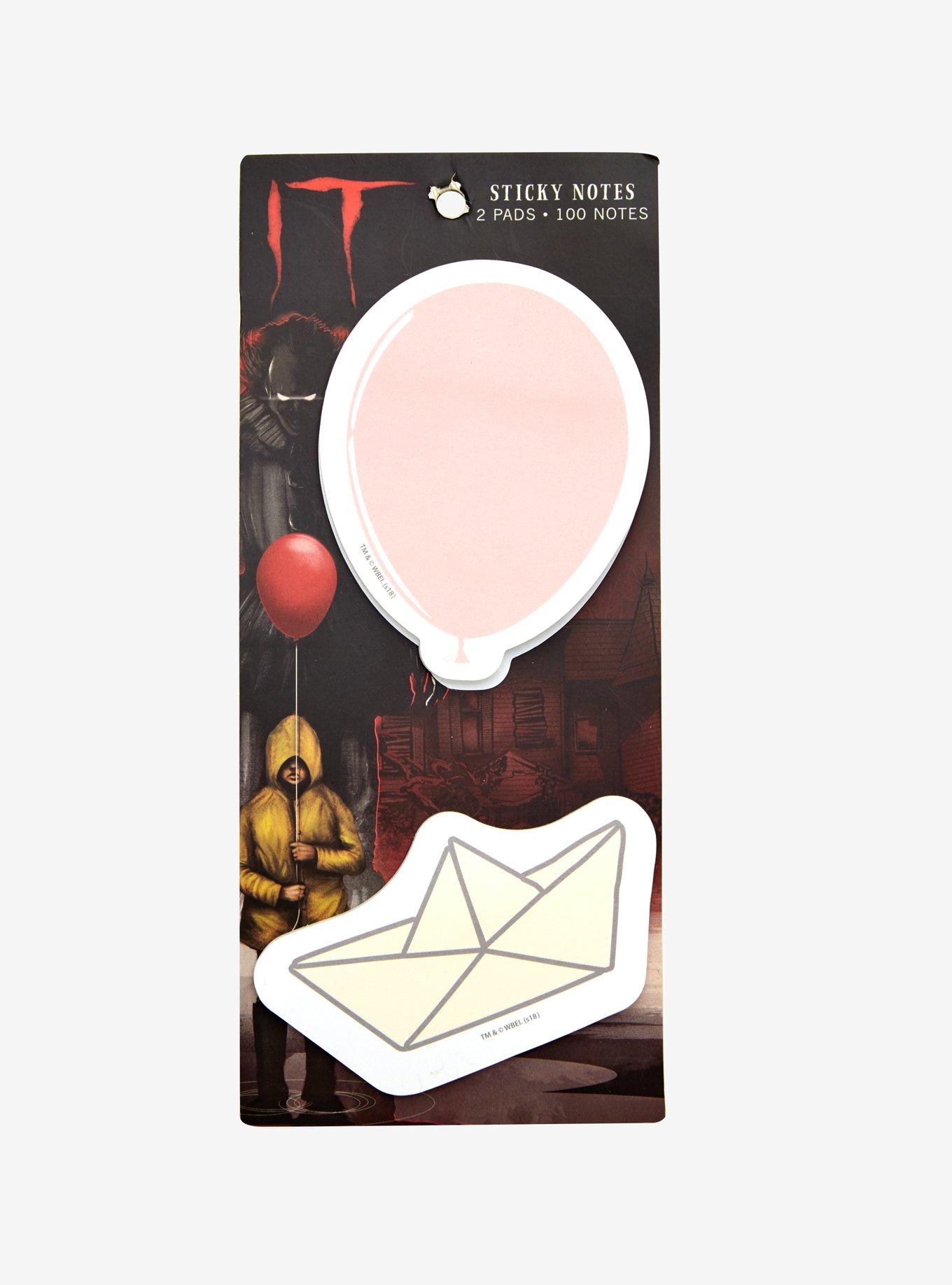 IT Pennywise Boat Balloon Sticky Notes Set, , hi-res