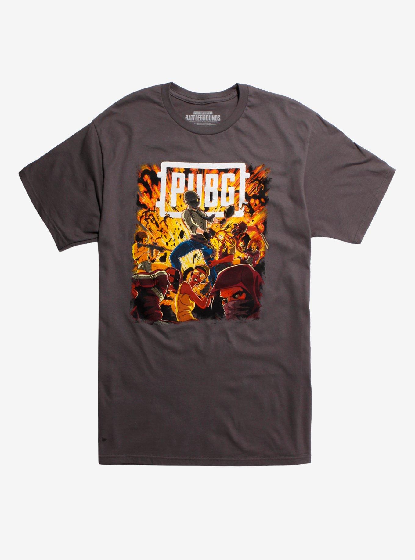 PlayerUnknown's Battlegrounds PUBG Boom T-Shirt Hot Topic Exclusive, CHARCOAL, hi-res