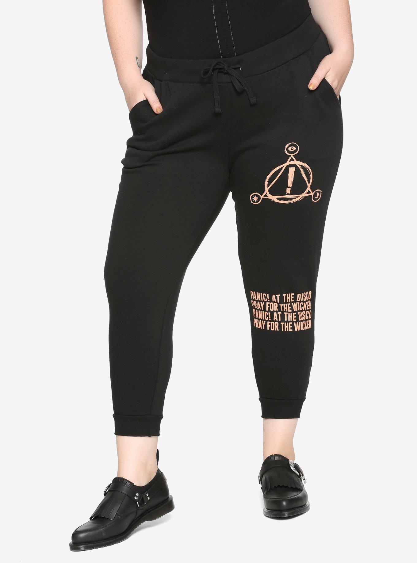 Panic! At The Disco Pray For The Wicked Girls Jogger Pants Plus Size, BLACK, hi-res