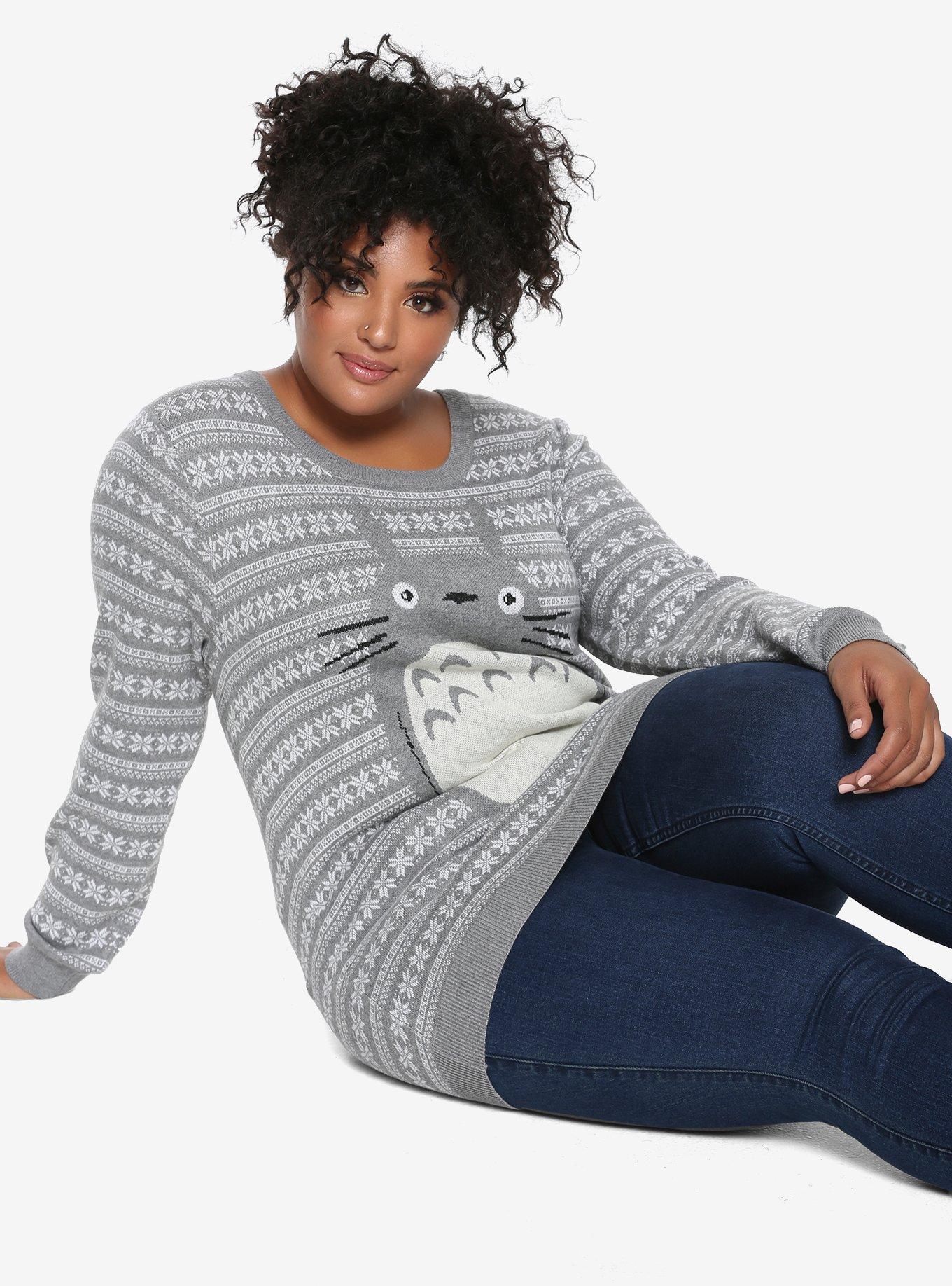 Studio Ghibli My Neighbor Totoro Fair Isle Sweater Plus Size, MULTI, hi-res