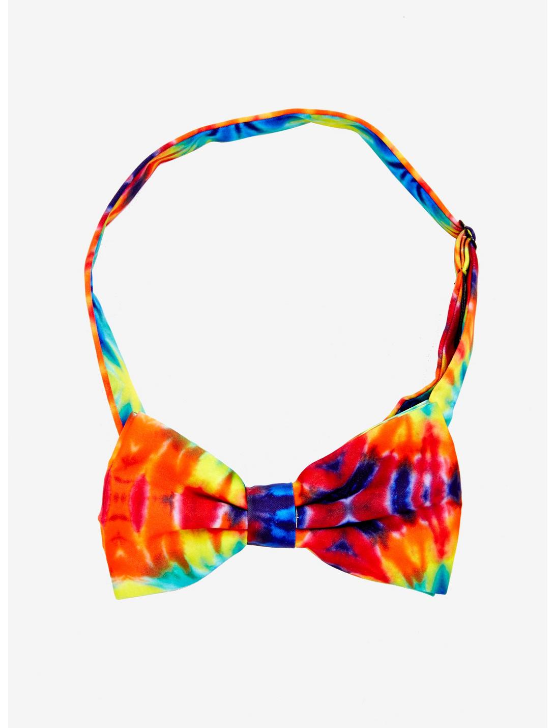 Rainbow Tie Dye Bow Tie, , hi-res