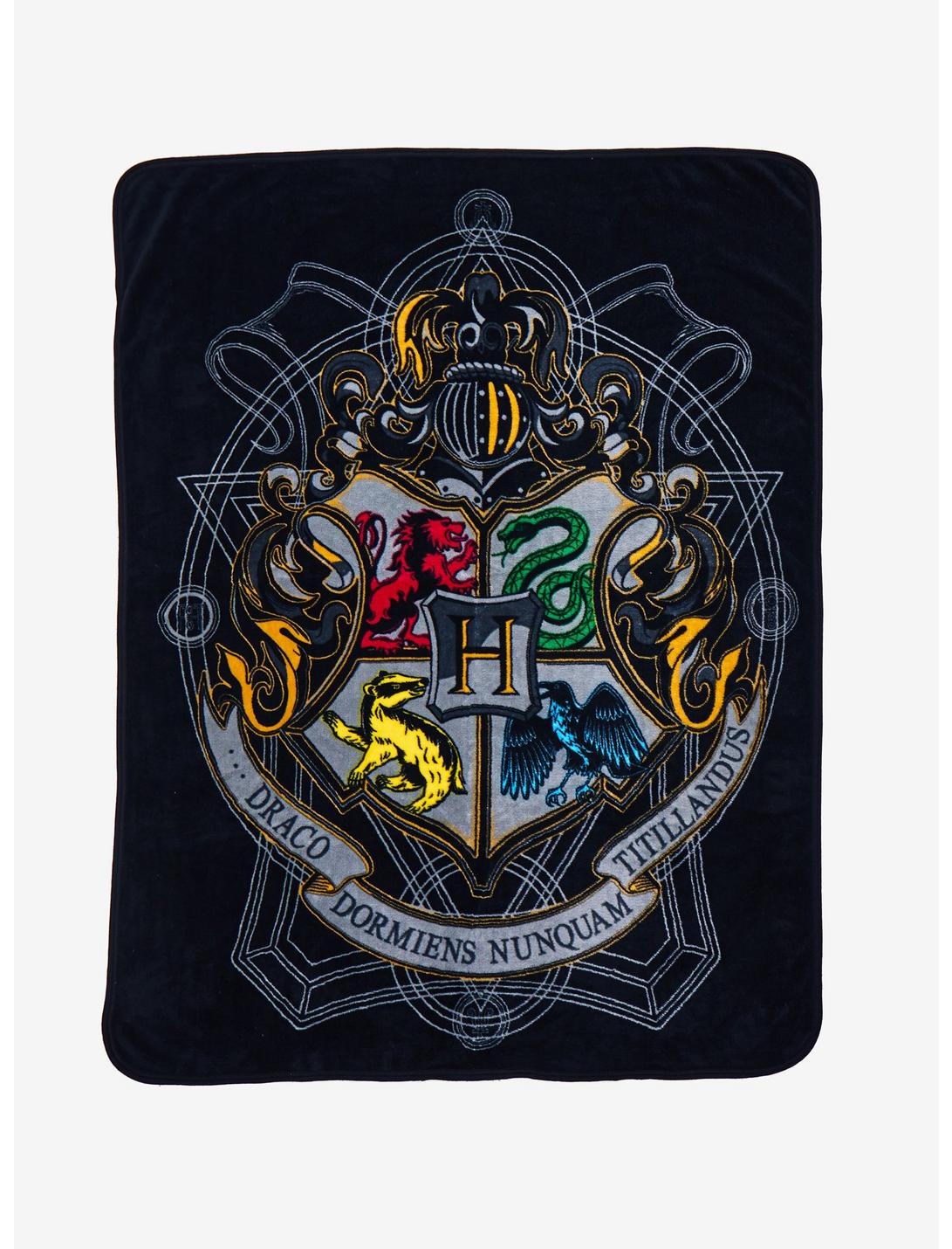 Harry Potter Hogwarts Crest Throw Blanket, , hi-res