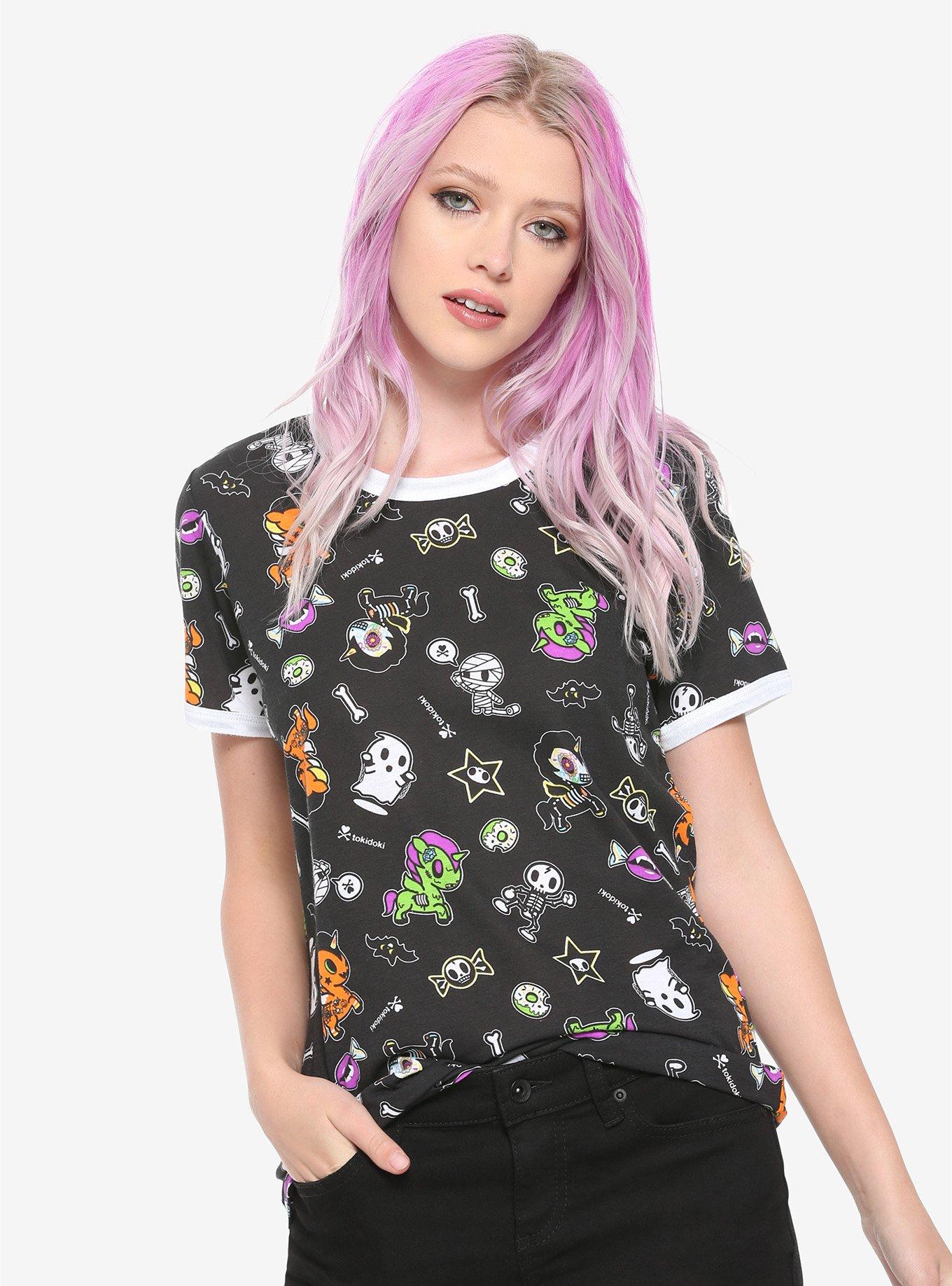 Tokidoki Halloween Girls Ringer T-Shirt, MULTICOLOR, hi-res