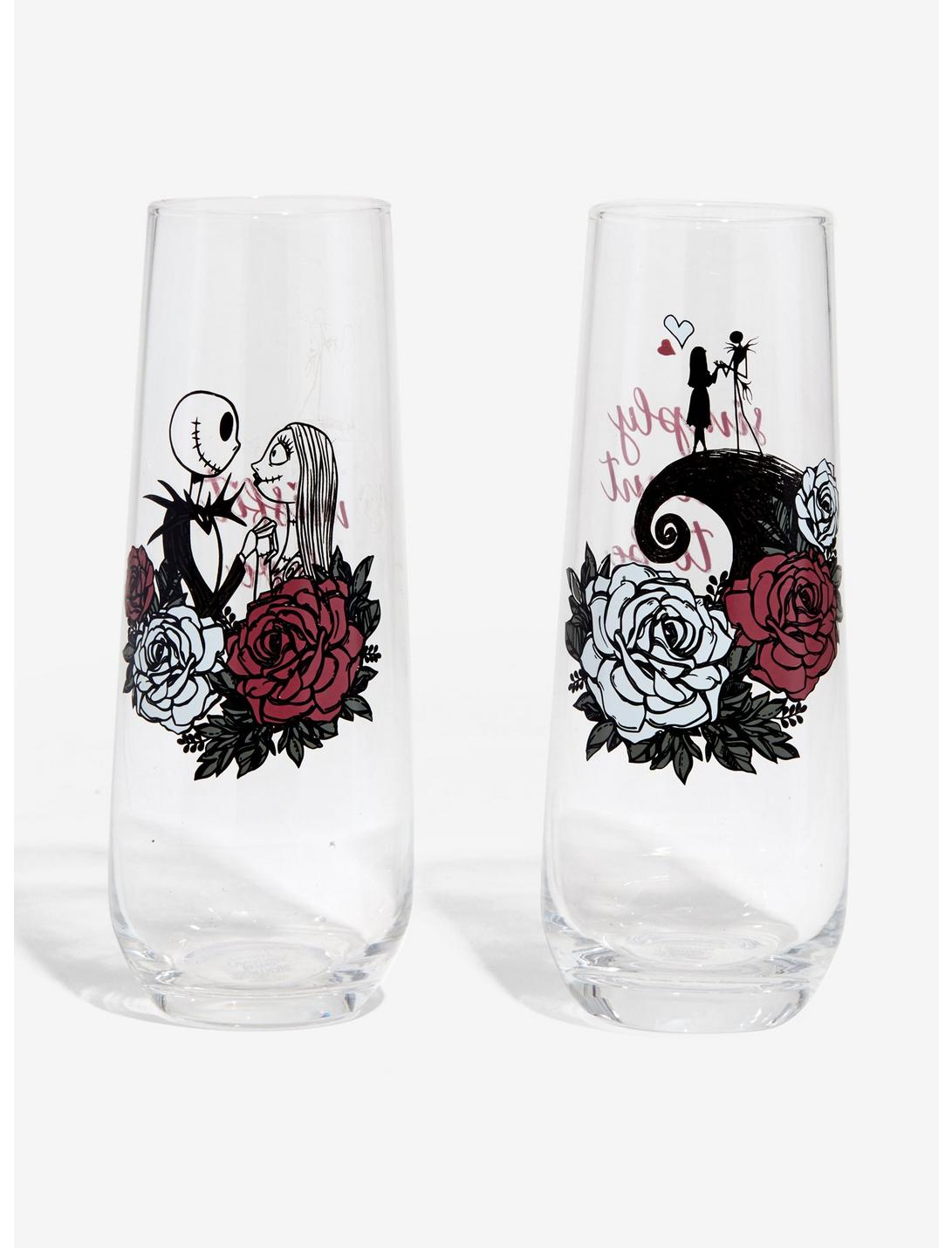 The Nightmare Before Christmas Black Rose Glass Set, , hi-res