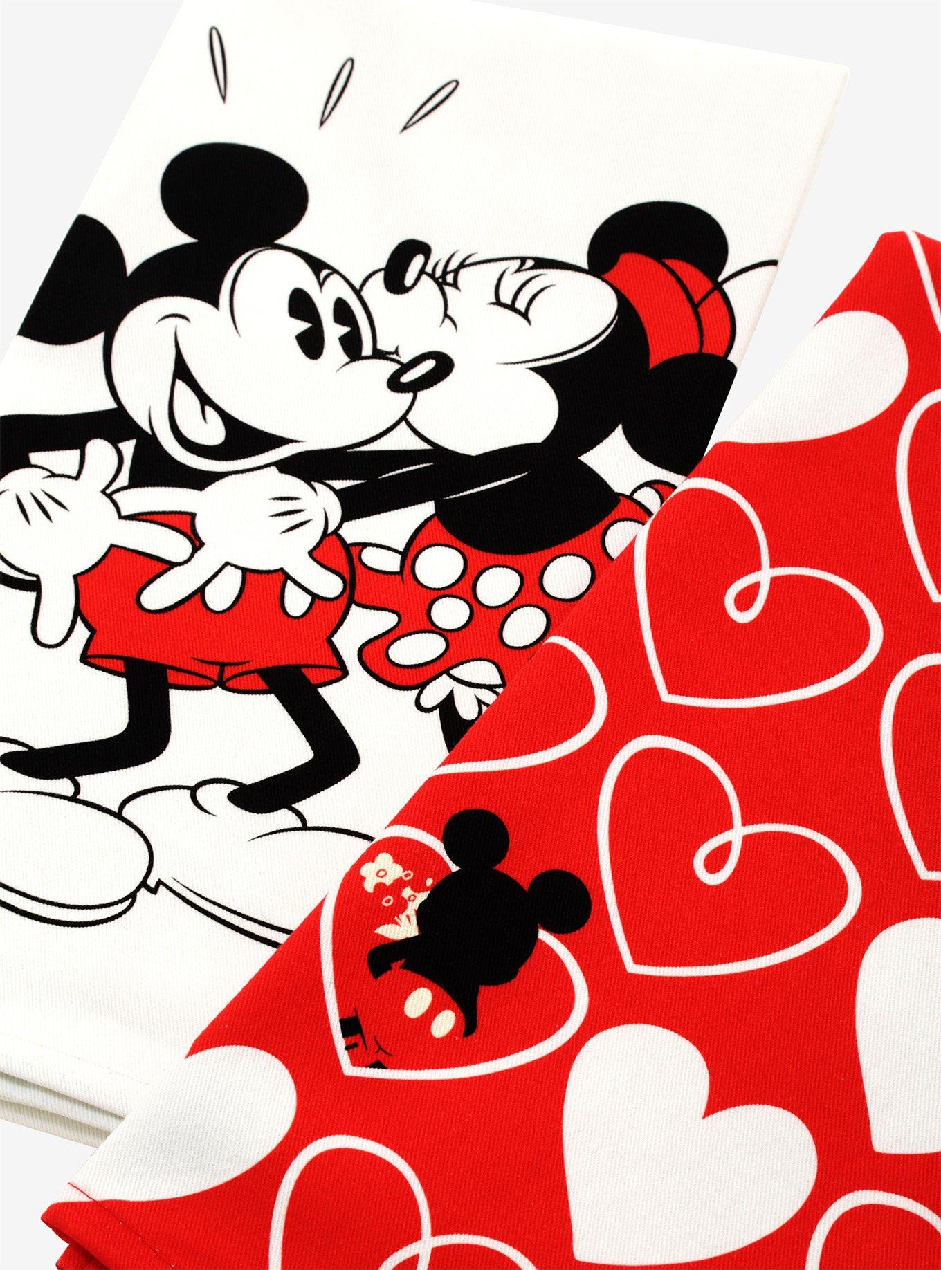 Disney Mickey Mouse And Minnie Mouse Tea Towel Set, , hi-res