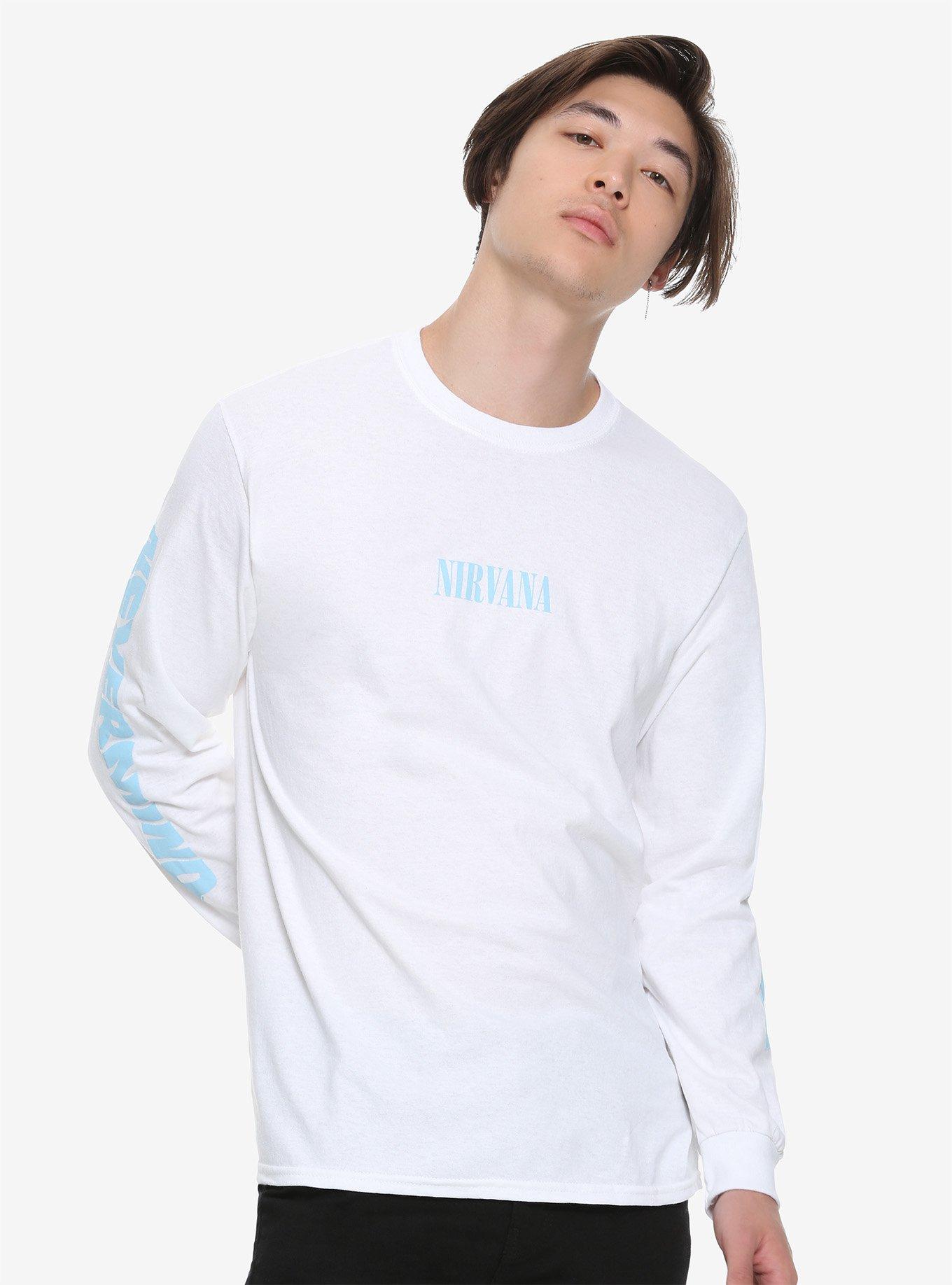 Nirvana Blue Nevermind Long-Sleeve T-Shirt, WHITE, hi-res