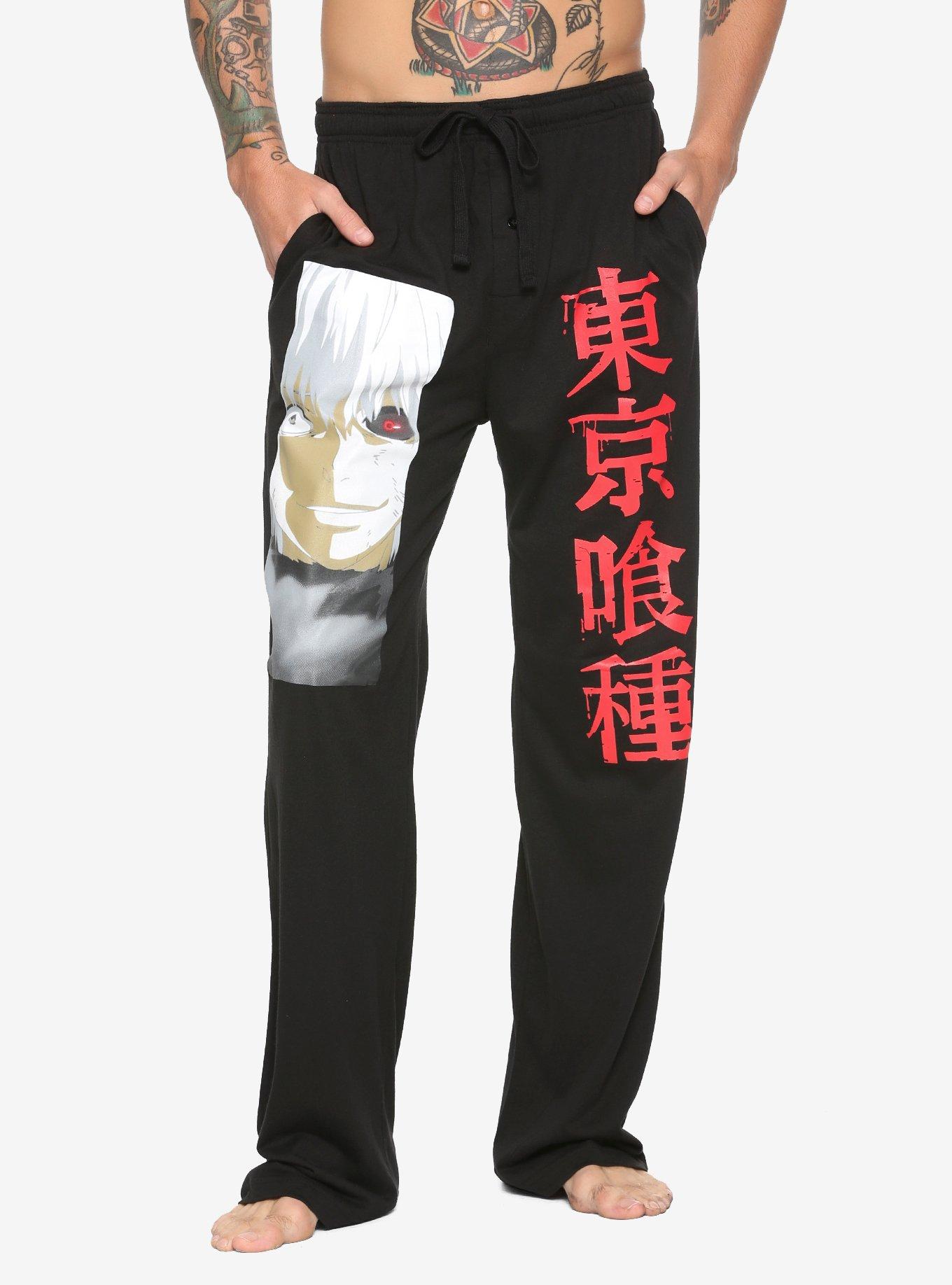 Tokyo Ghoul Split Face Pajama Pants, BLACK, hi-res