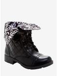 The Nightmare Before Christmas Jack Head Quilted Combat Boots, MULTI, hi-res