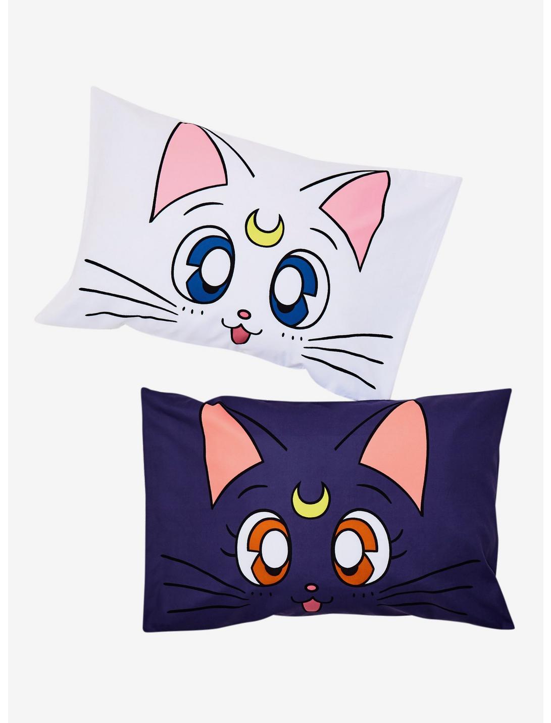 Sailor Moon Luna & Artemis Cat Pillowcase Set Super Soft 2 Pack Licensed NWT 