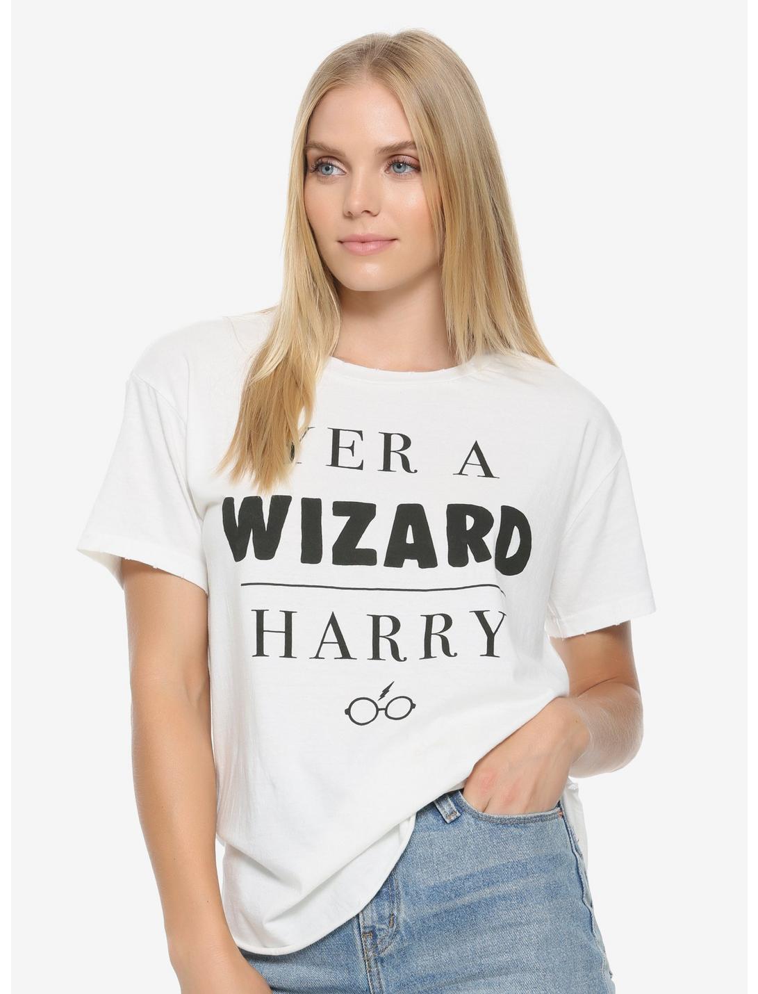 Harry Potter Yer A Wizard Womens T-Shirt - BoxLunch Exclusive, NATURAL, hi-res