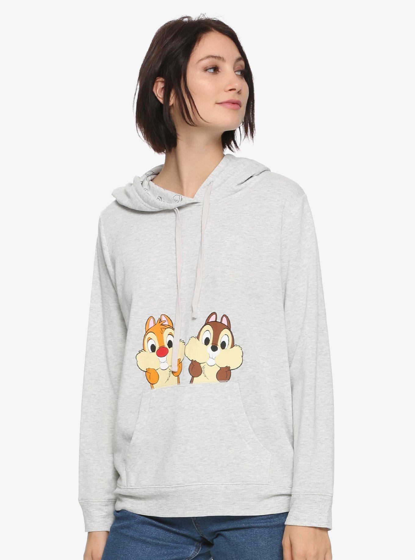 Disney Chip 'n Dale Nuts Womens Hoodie - BoxLunch Exclusive, NATURAL, hi-res