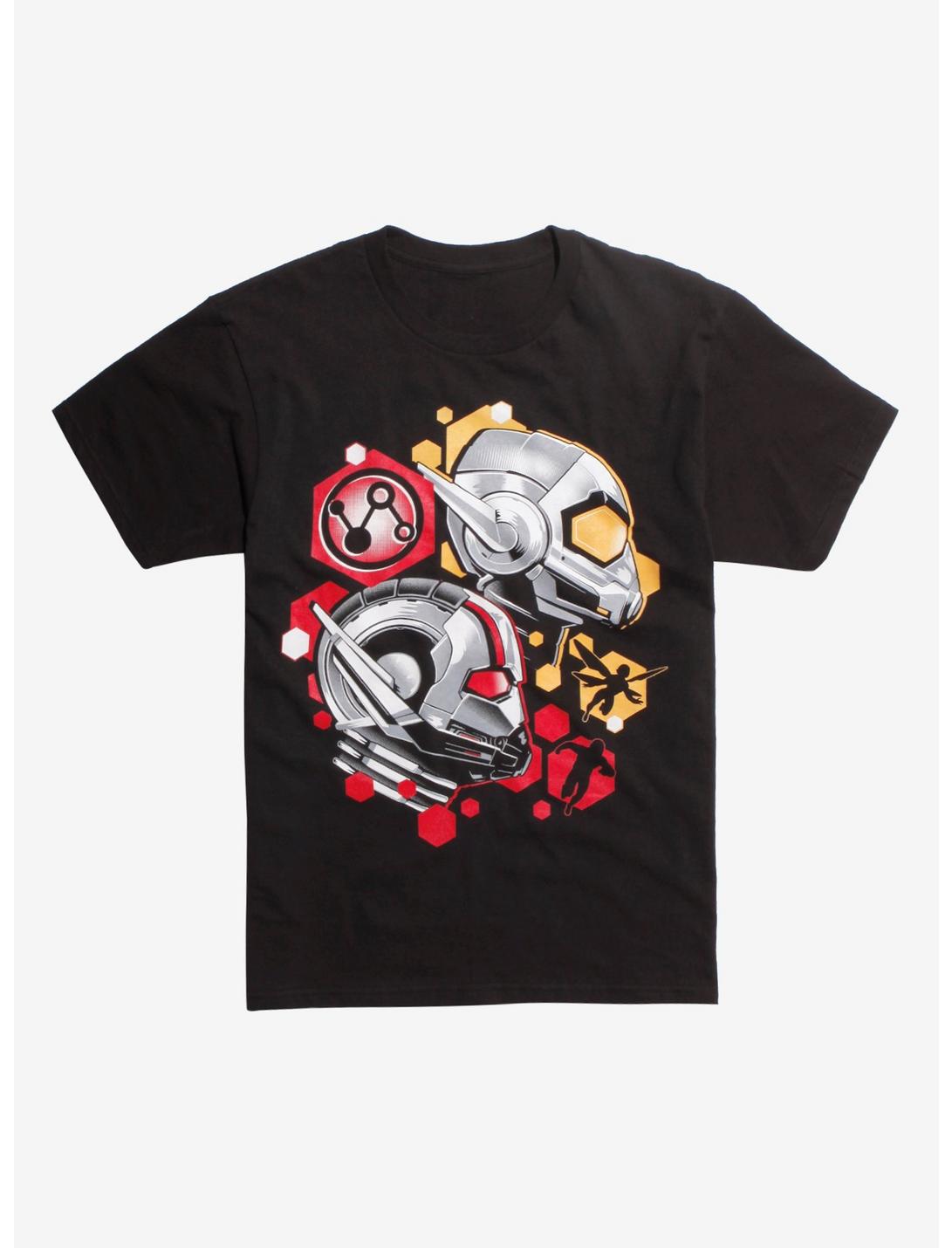 Marvel Ant-Man And The Wasp Helmets T-Shirt Hot Topic Exclusive, BLACK, hi-res