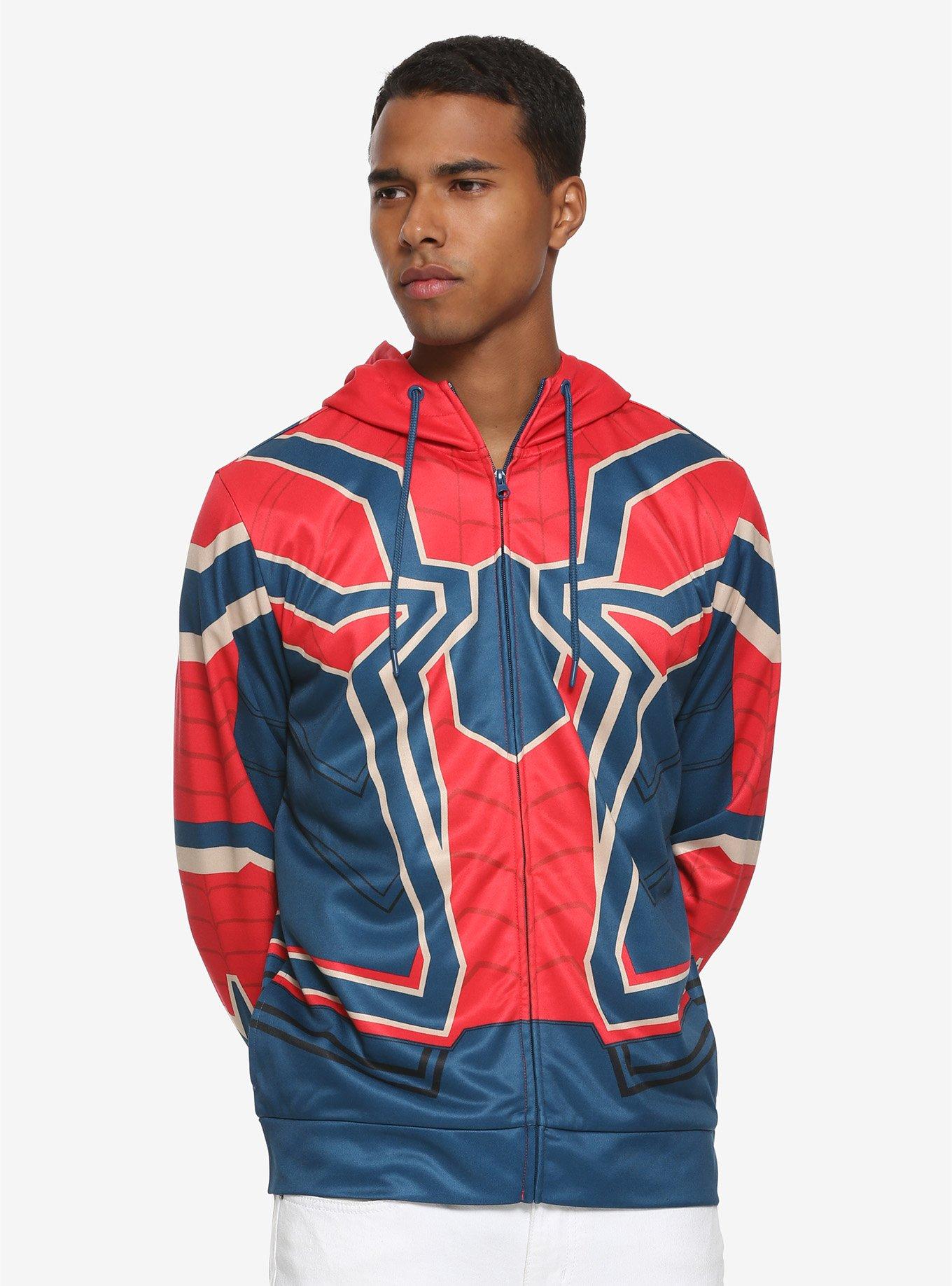 Spiderman jacket hot topic on sale