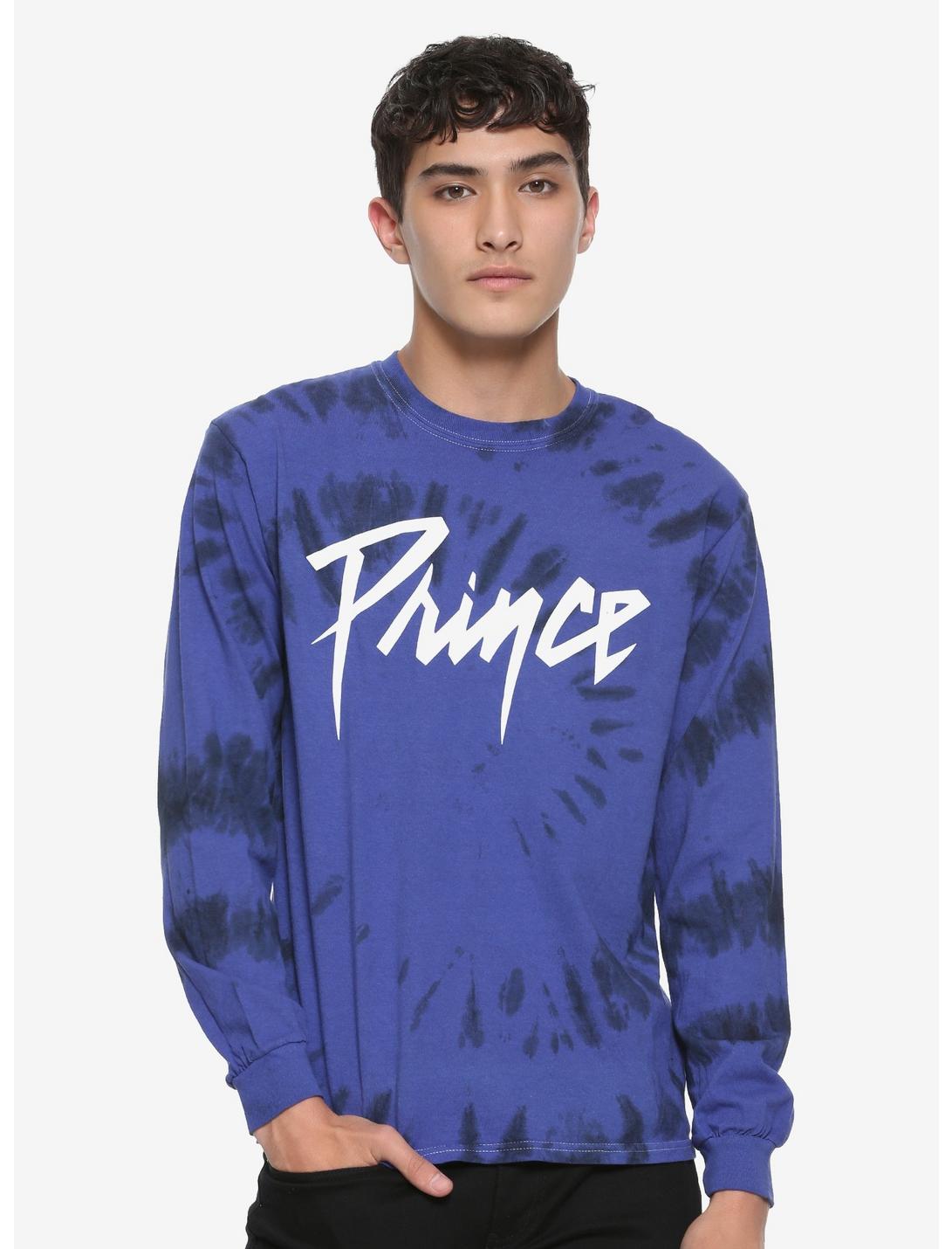 Prince Logo Purple Tie Dye Long-Sleeve T-Shirt, PURPLE, hi-res