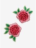 Pink Flower Embroidered Hair Clips - BoxLunch Exclusive, , hi-res