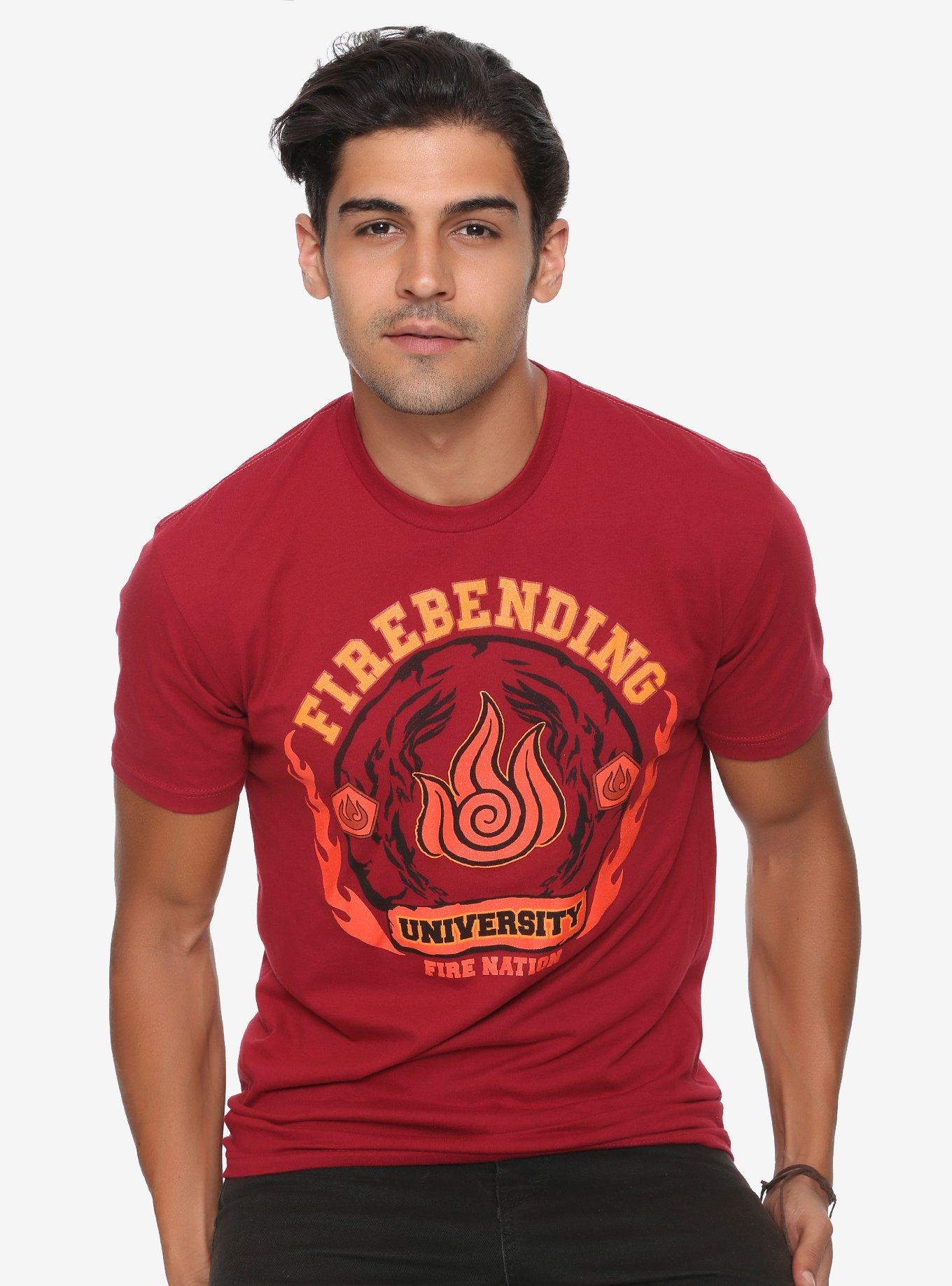 Avatar: The Last Airbender Firebending University T-Shirt - BoxLunch Exclusive, RED, hi-res