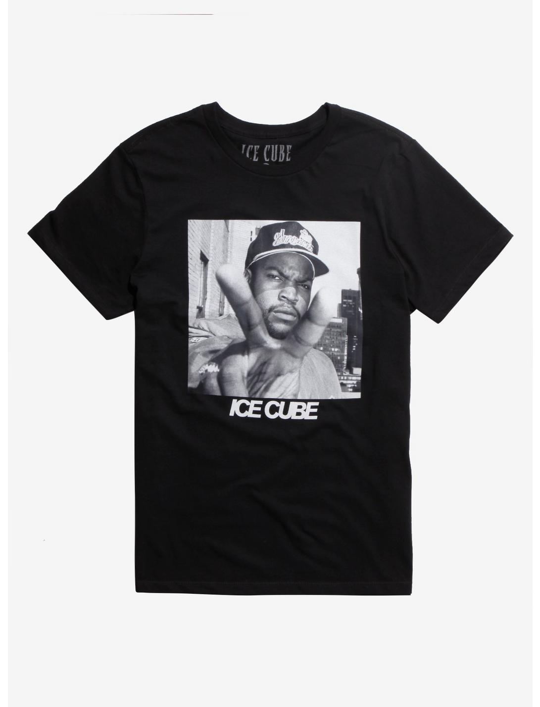 Ice Cube Peace Sign T-Shirt, BLACK, hi-res