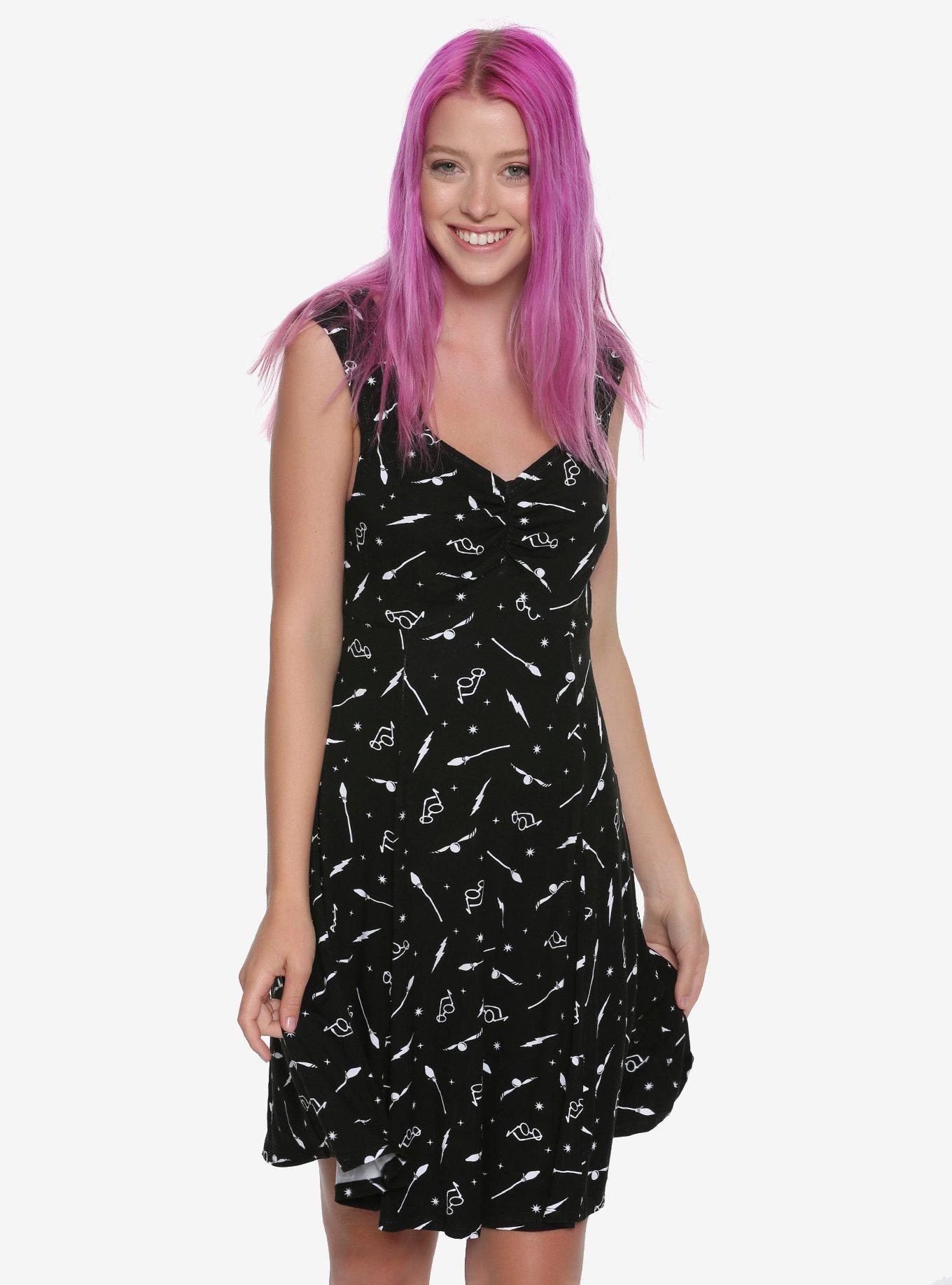 Harry Potter Black & White Icon Dress, BLACK, hi-res