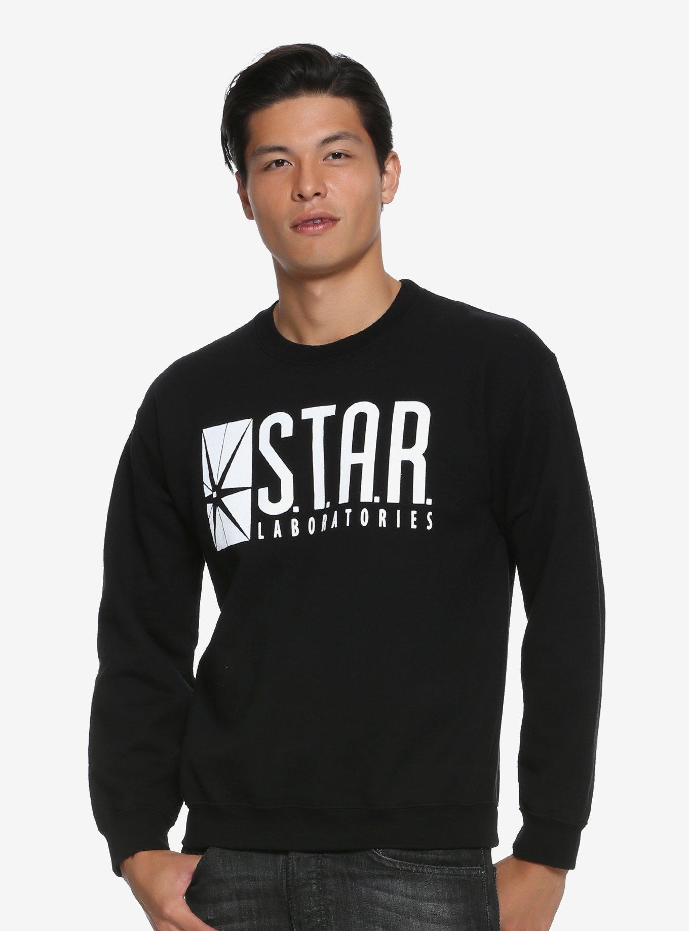 DC Comics The Flash STAR LABS Crewneck, BLACK, hi-res