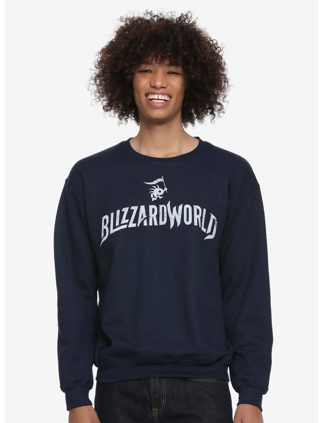 Overwatch Blizzard World Crewneck Sweatshirt, BLUE, hi-res