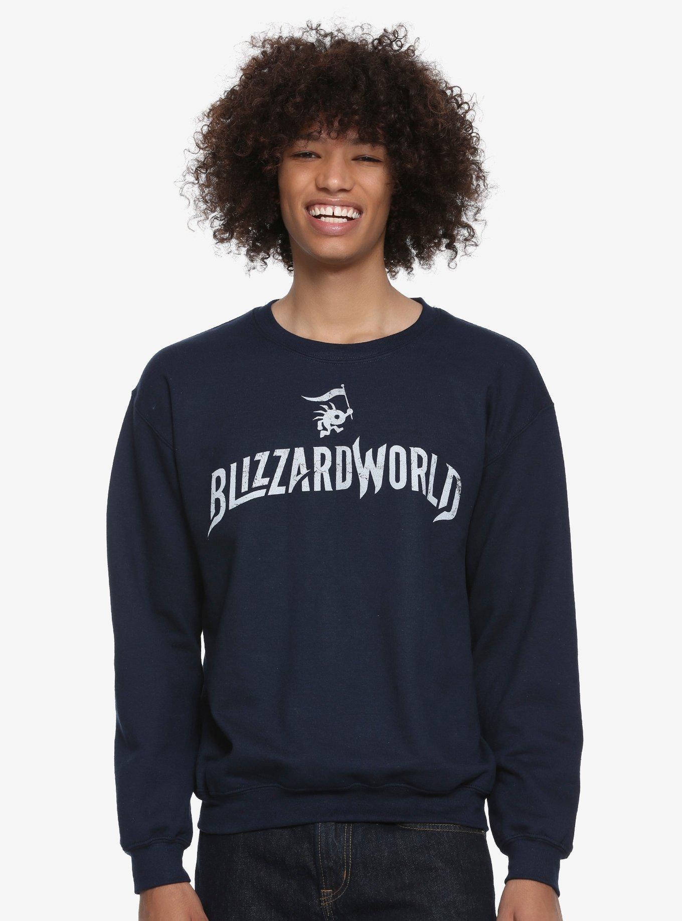 Overwatch Blizzard World Crewneck Sweatshirt, BLUE, hi-res