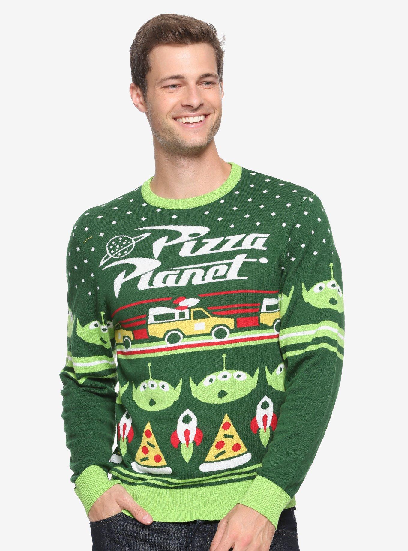 Disney Pixar Toy Story Pizza Planet Holiday Sweater BoxLunch Exclusive