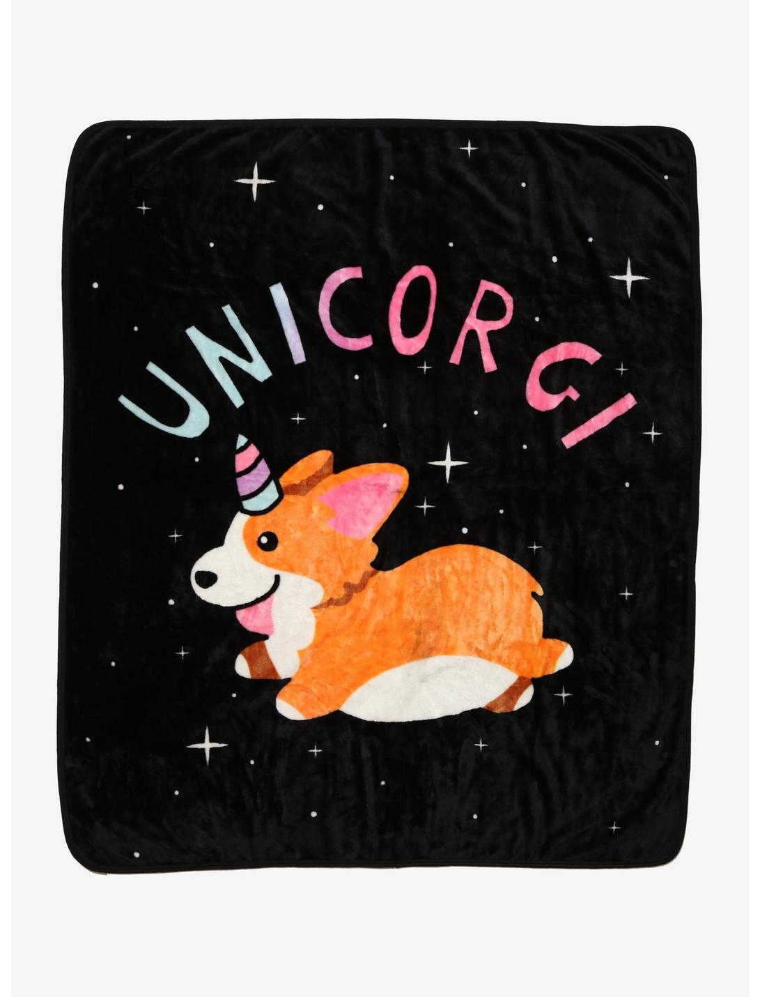 Unicorgi Space Throw Blanket, , hi-res